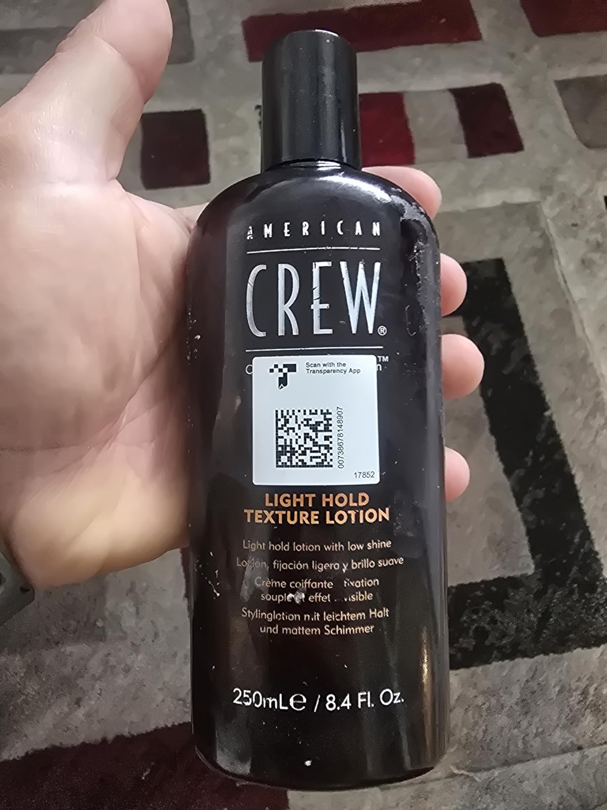 American Crew Men's Light Hold Texture Lotion for Fine Hair, 8.4 fl oz | Light hold texture hair styling lotion that adds body & manageability with a natural, low-shine finish customer photo 2