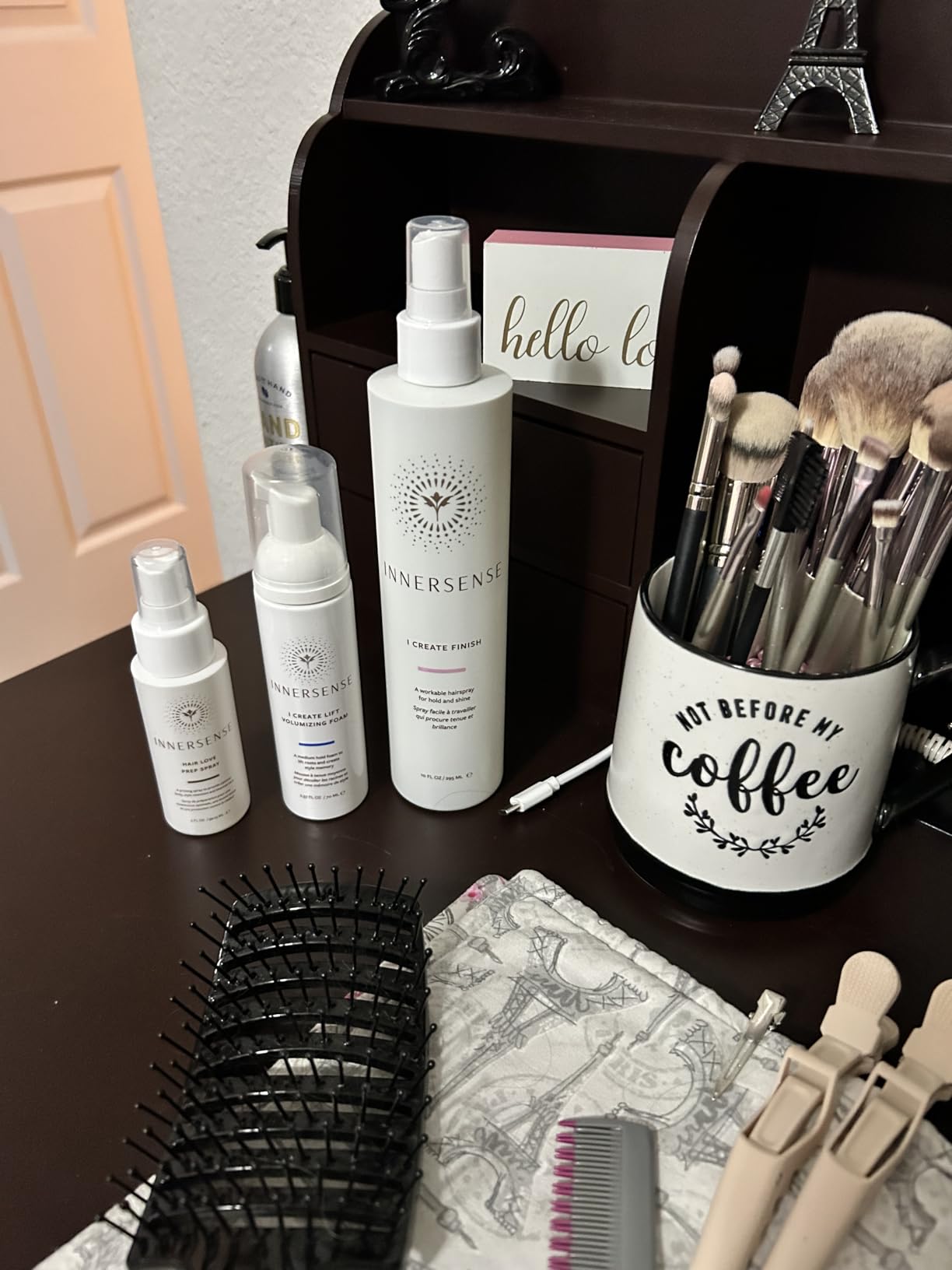 INNERSENSE Organic Beauty - I Create Finish Hair Spray (10oz) | Flexible Hold Hairspray | Locks In Style, Fights Frizz + Humidity, No Stiffness | Non-Toxic, Cruelty-Free, Clean Styling customer photo 2