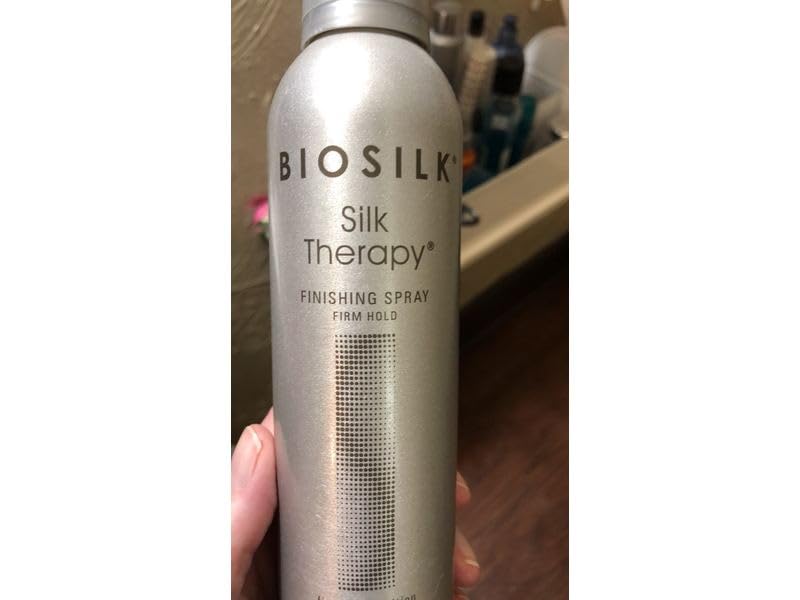 BioSilk Silk Therapy Finishing Spray, Natural Hold, Hairspray for Long-Lasting Styles, Adds Shine & Pliable Hold, Fast-Drying, Weightless, Sulfate-Free, Paraben-Free, Cruelty-Free, 10 Oz customer photo 1