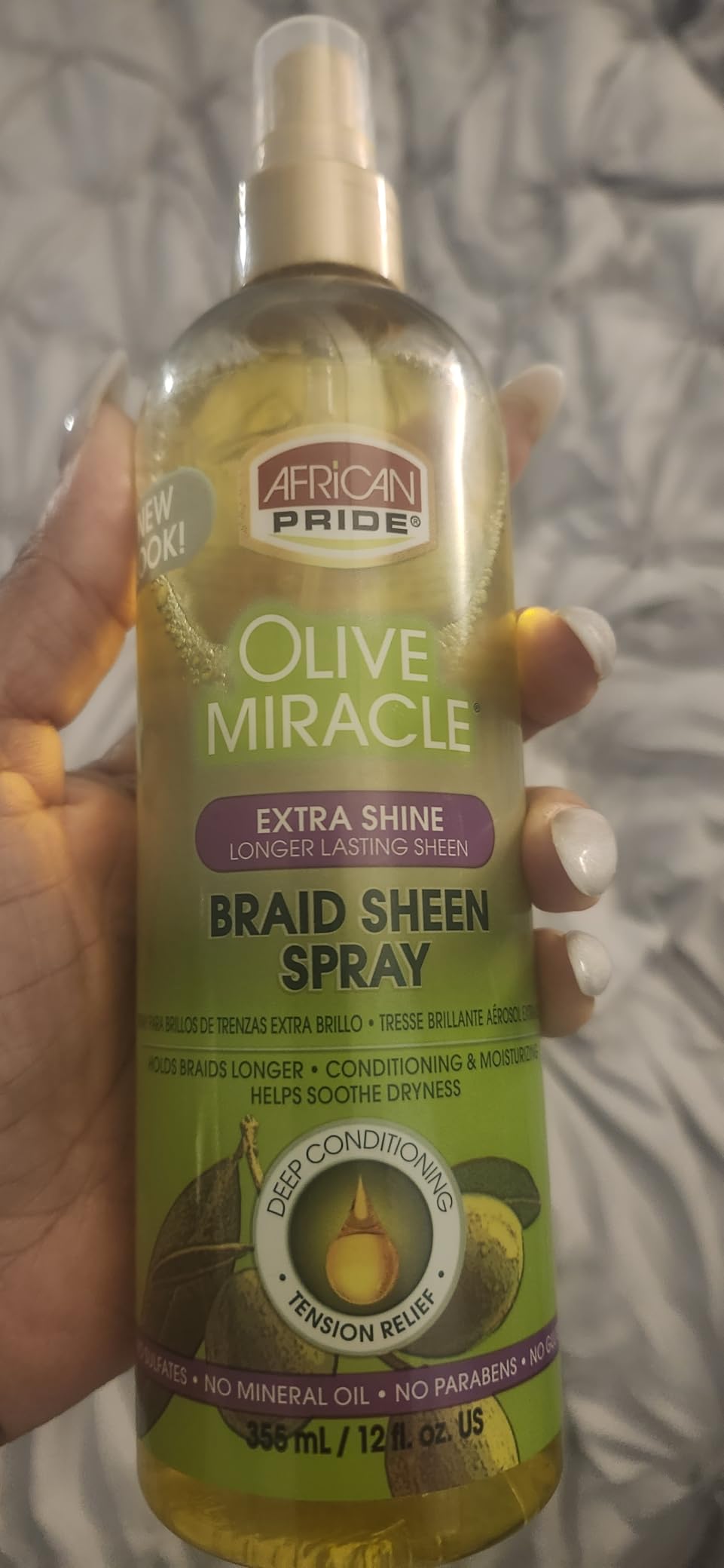 African Pride Braid Sheen Extra Spray, 12 Ounce customer photo 1