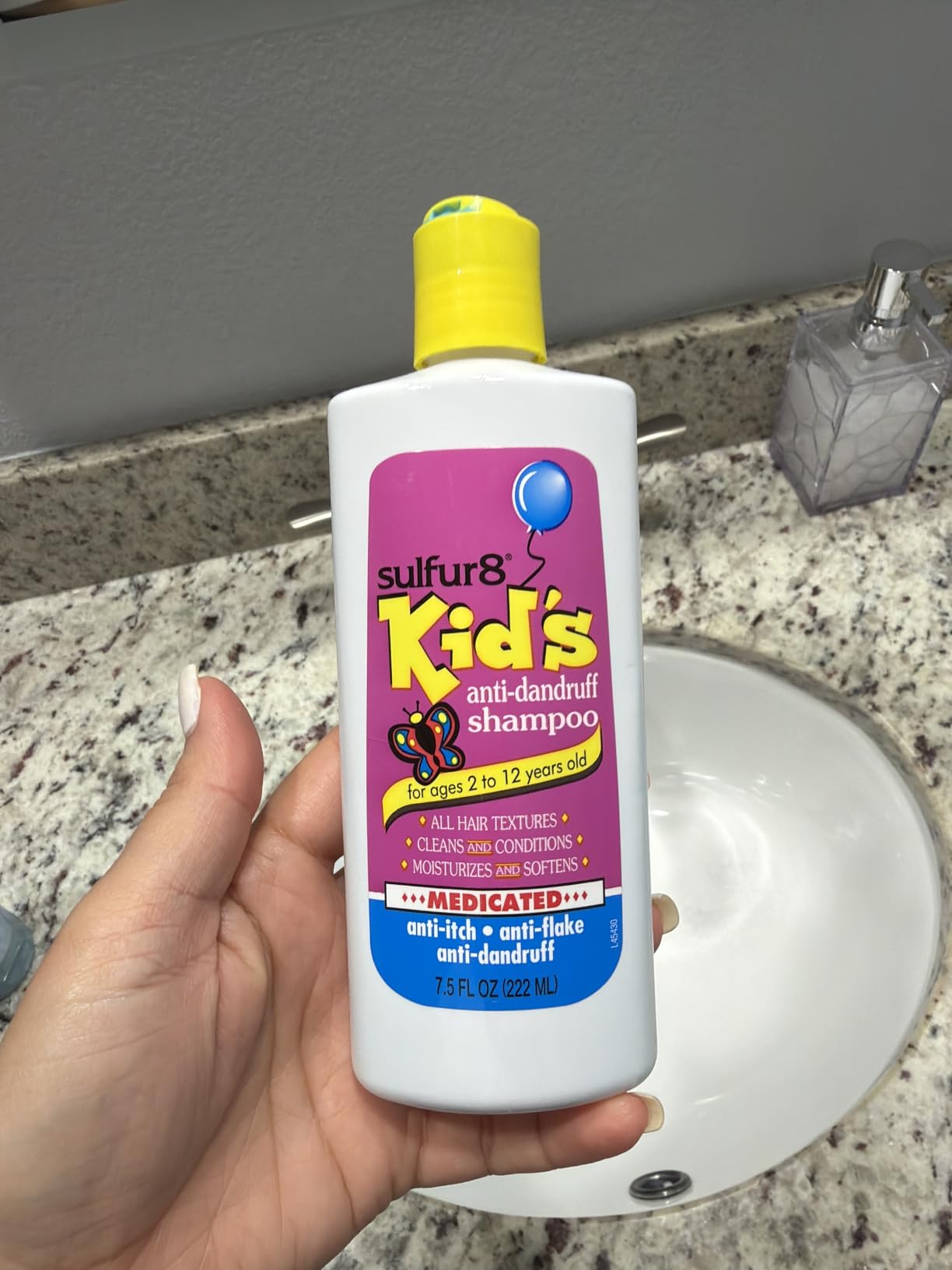 SULFUR8 Anti-Dandruff Shampoo for Kids 7.5 oz - Gentle Medicated Dandruff Control for Itchy Scalp, Mild Cleanse with Kid-Friendly Fresh Fragrance for Children & Sensitive Scalps customer photo 1