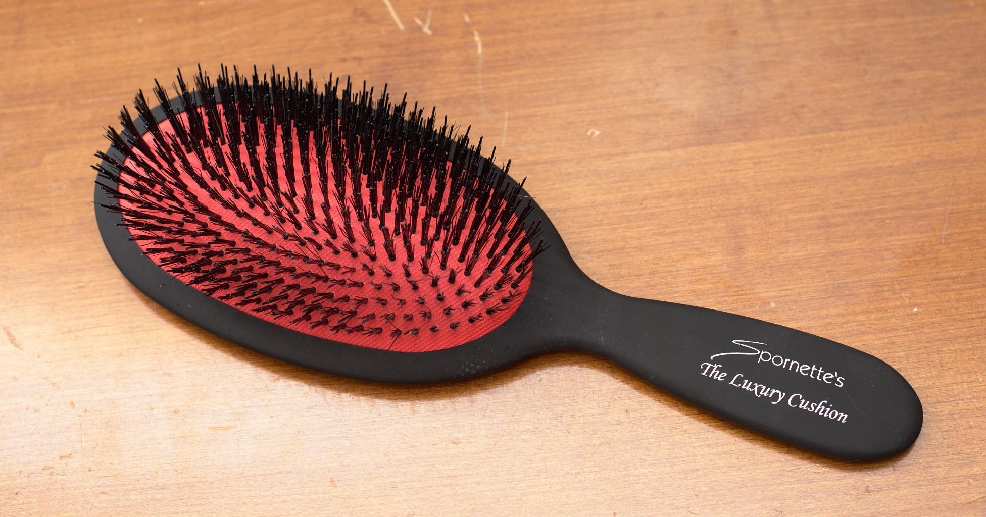 Spornette Boar Bristle Hair Brush for Women & Men - Large Luxury Cushion Oval Vented Hair Brush for Styling & Smoothing - Nylon & Boar Bristles Help to Reduce Breakage - For All Hair Types customer photo 2