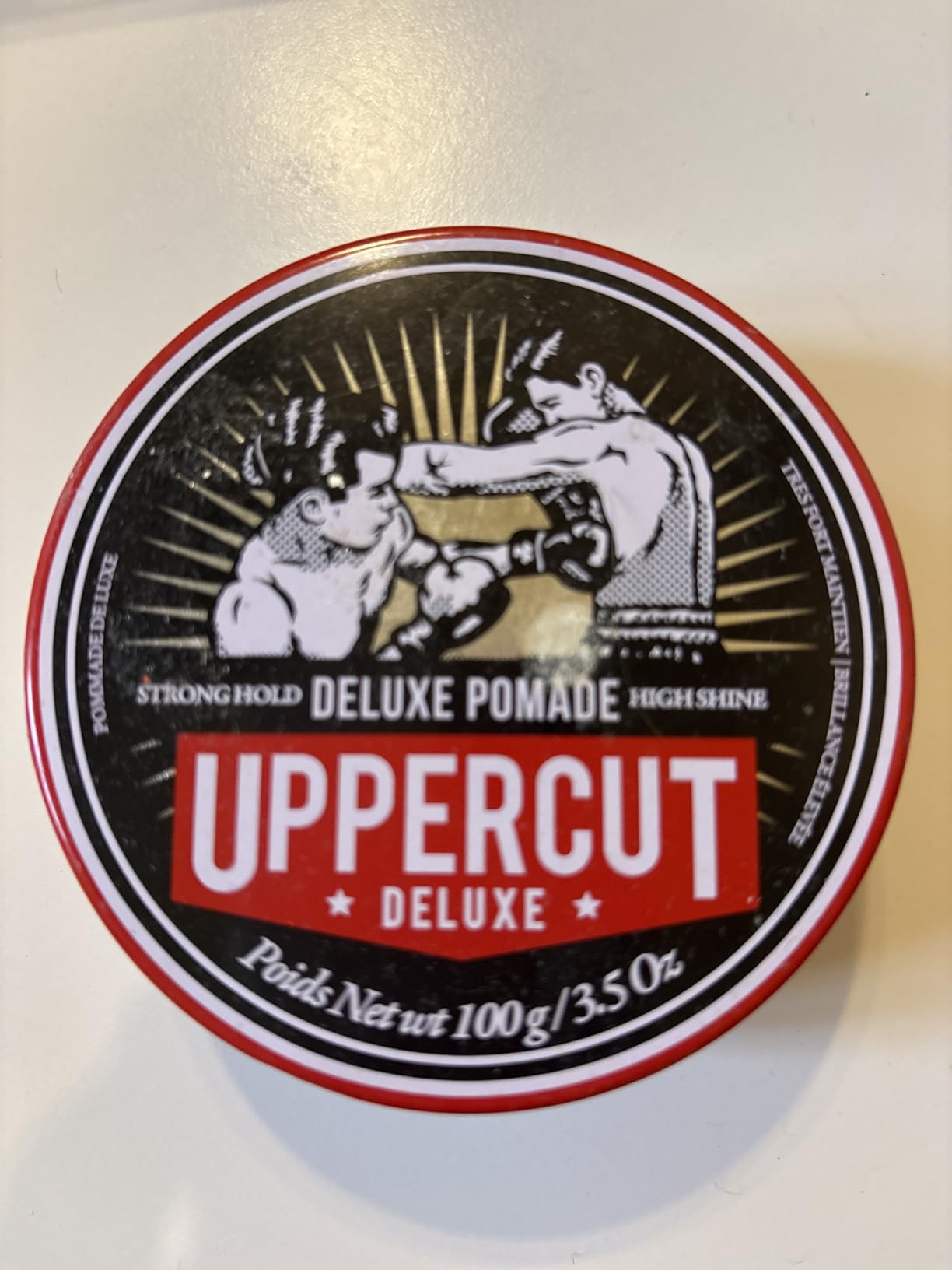 UPPERCUT DELUXE Pomade for Men, 3.5 oz - Strong Hold, High Shine Hair Pomade - Water-Based, Easy Washout - Classic Barber Styling for Slick Backs, Side Parts & Pompadours customer photo 2