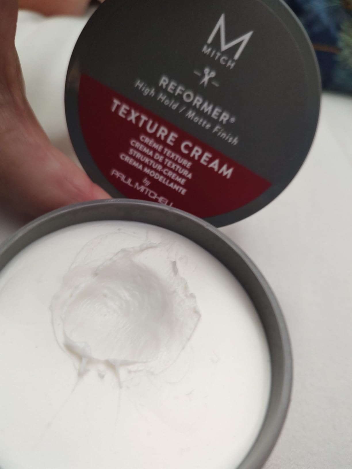 MITCH by Paul Mitchell Reformer Texture Cream for Men, High Hold, Matte Finish, For All Hair Types, Especially Fine to Medium Hair, 3 oz customer photo 1