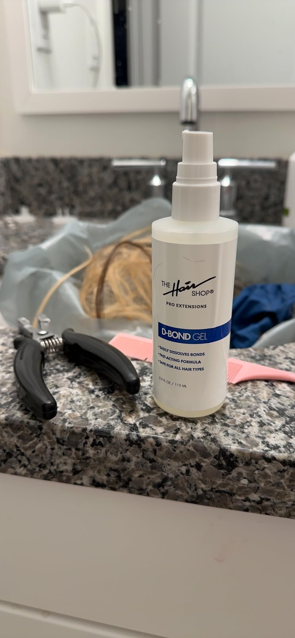 X10 Pro-Tools D Bond Gel Remover by The Hair Shop, Keratin Glue Fusion Pre Bonded U Tip, K Tip Adhesive Remover For Super Or Regular Keratip, For Keratin Glue, Tape-Ins and Shrinkies (4 oz Bottle) customer photo 1