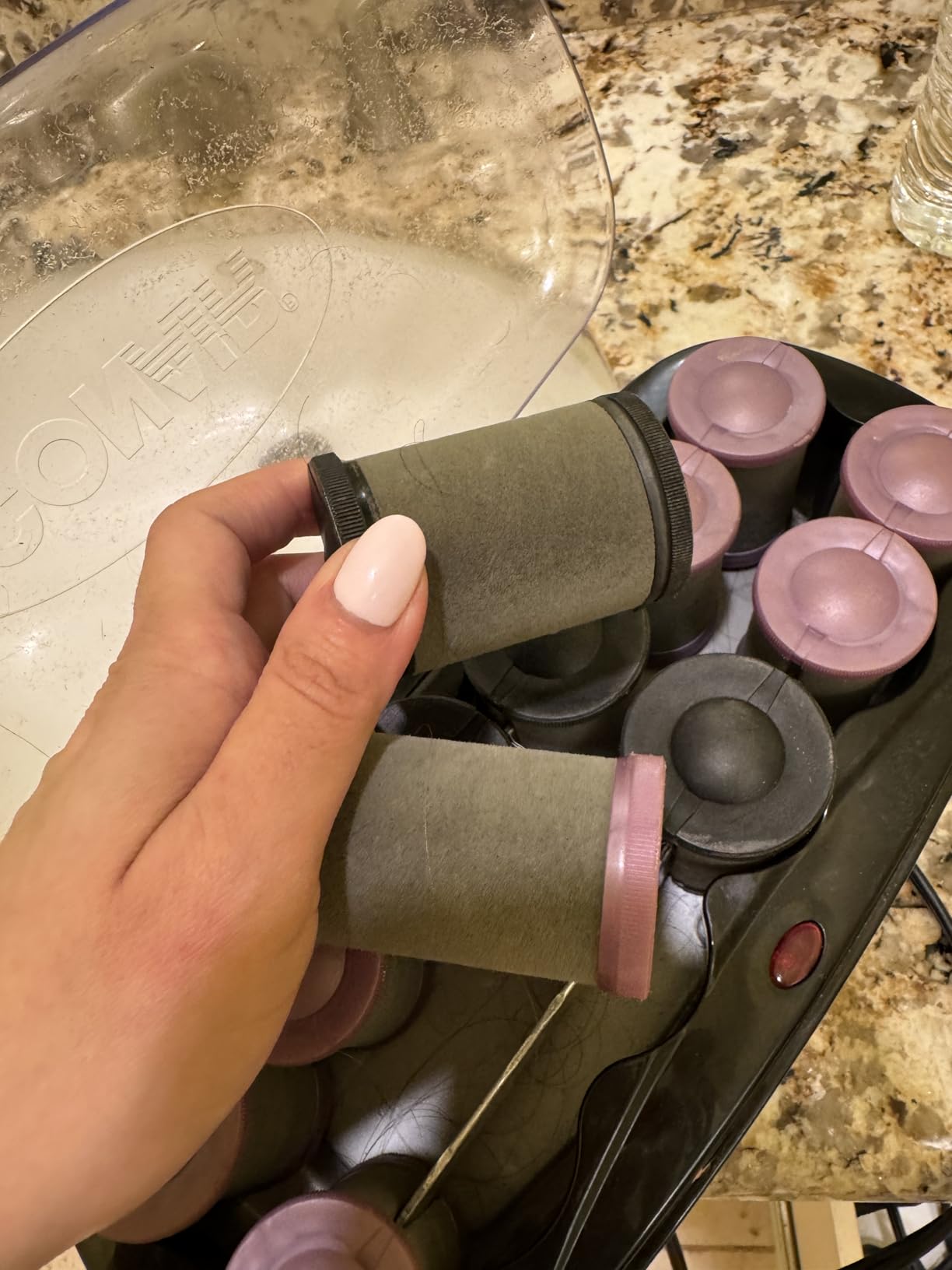 Conair Ceramic Hot Rollers, 1 3/4 Inch & 1 1/2 Inch Rollers, Lavender, 12 Count | Heated Hair Rollers in 2 Jumbo Sizes Heat in 85 Seconds to Create Long-Lasting Volume customer photo 1