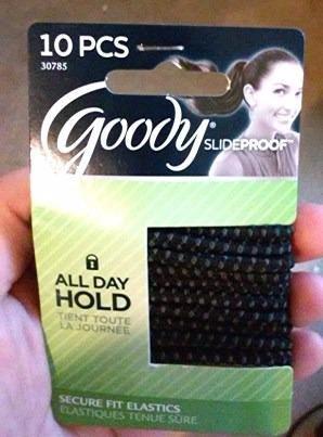 Goody Ouchless No Slip Hair Ties, 10 Ct, Black, 4MM Rubber Bands, SlideProof, Pain-Free Styling Accessories for Women & Men customer photo 2