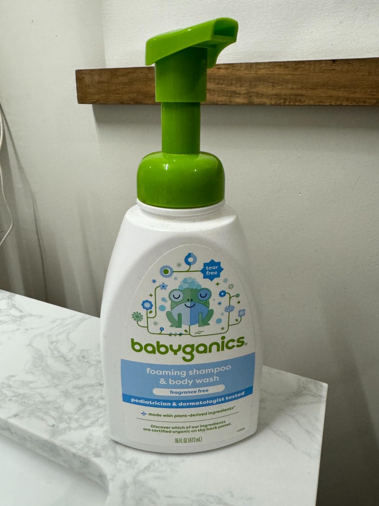 Babyganics Baby Shampoo + Body Wash Pump Bottle, Fragrance Free, 16oz, 3 Pack customer photo 1