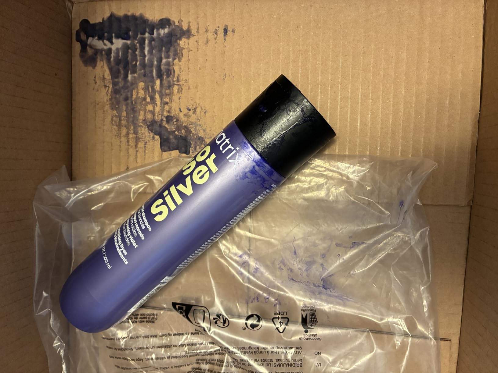 Matrix So Silver Purple Shampoo - Neutralizes Yellow Tones, Color Depositing, Brightening & Toning, For Color Treated, Blonde, Grey, White and Platinum Hair, Vegan customer photo 2