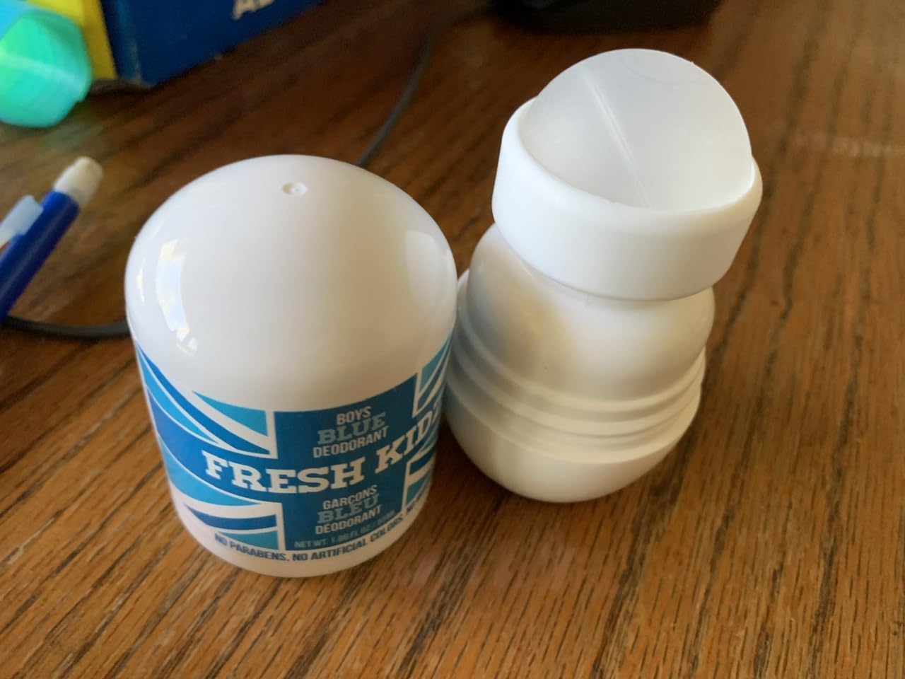 Fresh Kidz Blue Roll-On Deodorant for Boys & Teens - Aluminum Free Natural Deodorant for Kids, 24 Hour Odor Protection, Sensitive Skin Safe, Non-Staining Citrus Scent, Vegan & Cruelty Free, 1.86 fl oz customer photo 2