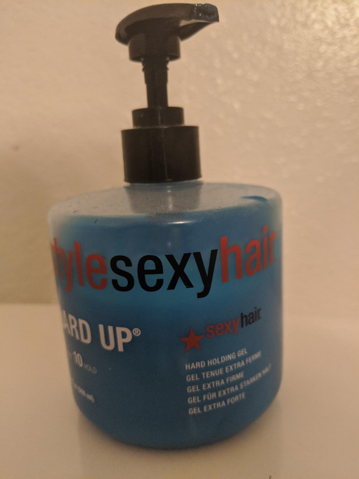 SexyHair Style Hard Up Hard Holding Gel | Extreme Hold | Non-Flaking Formula | All Hair Types customer photo 2
