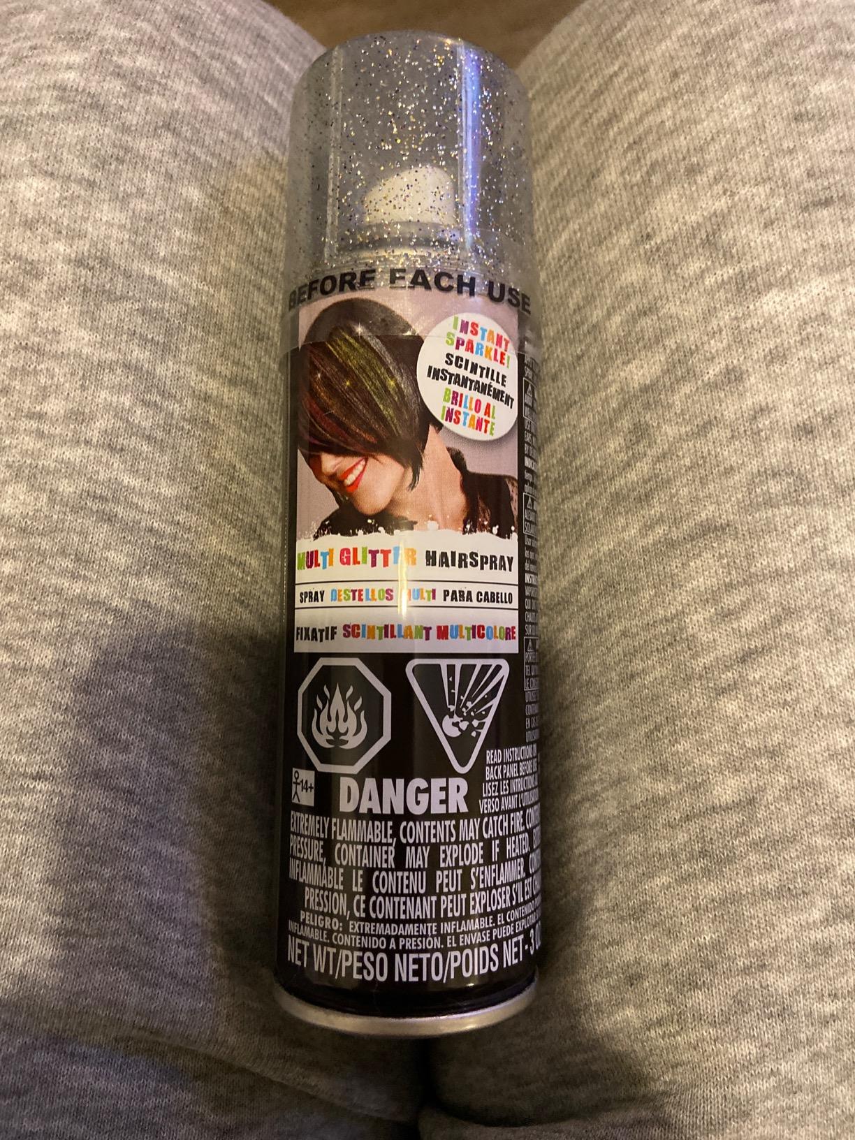 Multicolor Glitter Hair Spray Color - 3 oz. (1 Count) - Instantly Transforms Your Look, Ideal for Parties & Cosplay customer photo 1