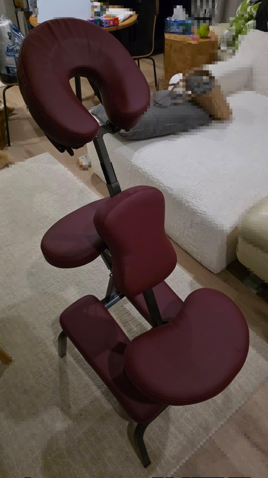 BestMassage Portable Massage Chair for Tattoo and Spa Foldable Massage Therapy Chair with Adjustable Face Cradle High-Density Cushion Lightweight Design with Carrying Bag Ideal for Salon Use (White) customer photo 1