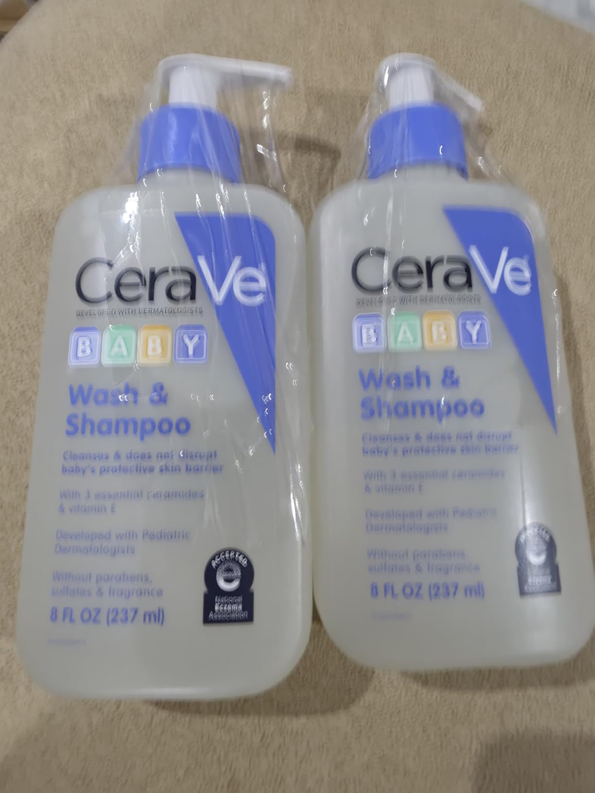 CeraVe Baby 2-in-1 Wash & Shampoo with Vitamin E for Hair & Skin, 8oz | Tear-Free Wash For Baby Hair and Skin with Vitamin E, Fragrance-Free, Paraben-Free, Dye-Free, Phthalates-Free, Sulfate-Free customer photo 1
