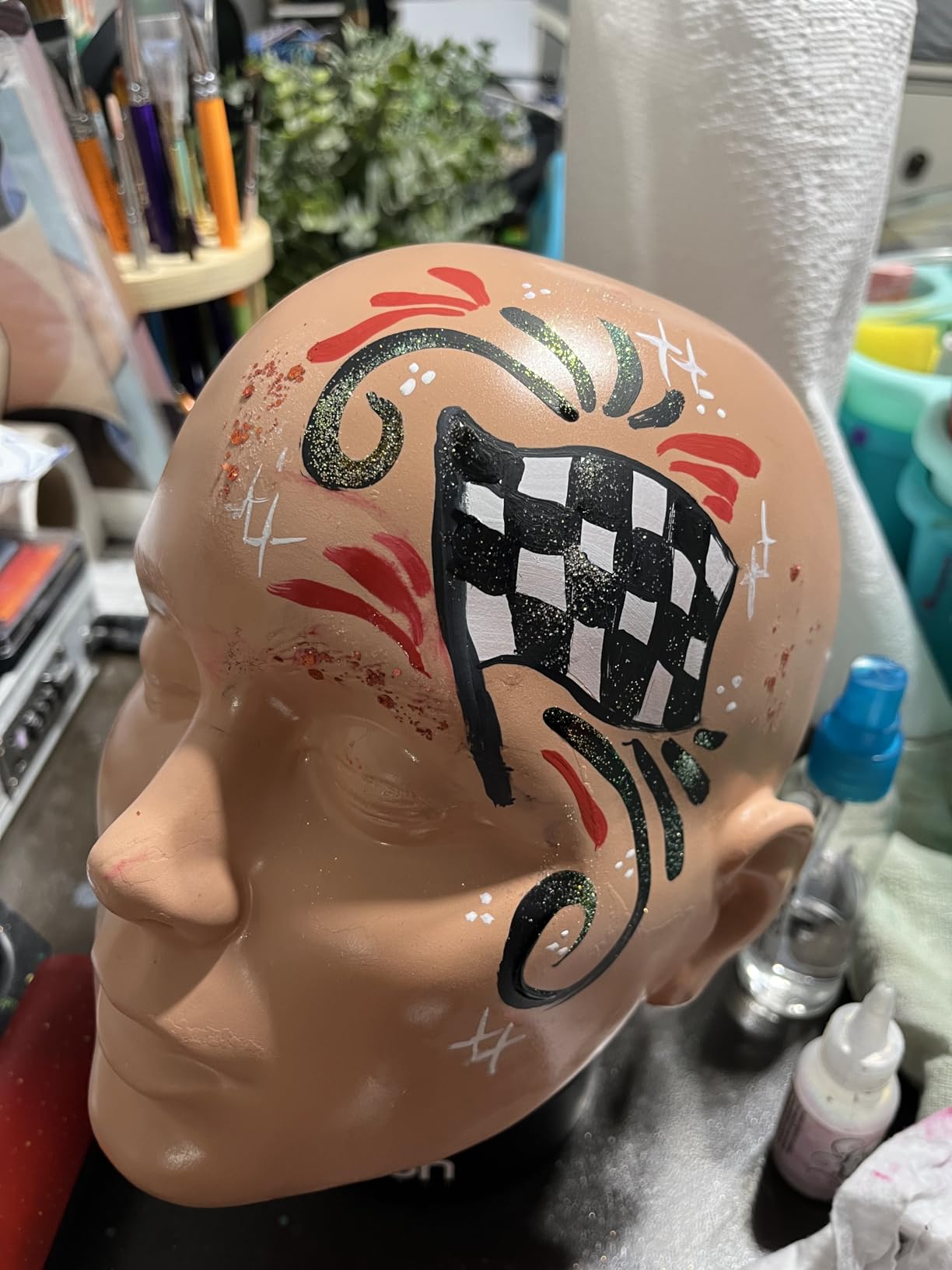 Mehron Makeup Practice Head | Mannequin Head for Makeup, Special FX, & Face Painting for Students customer photo 1