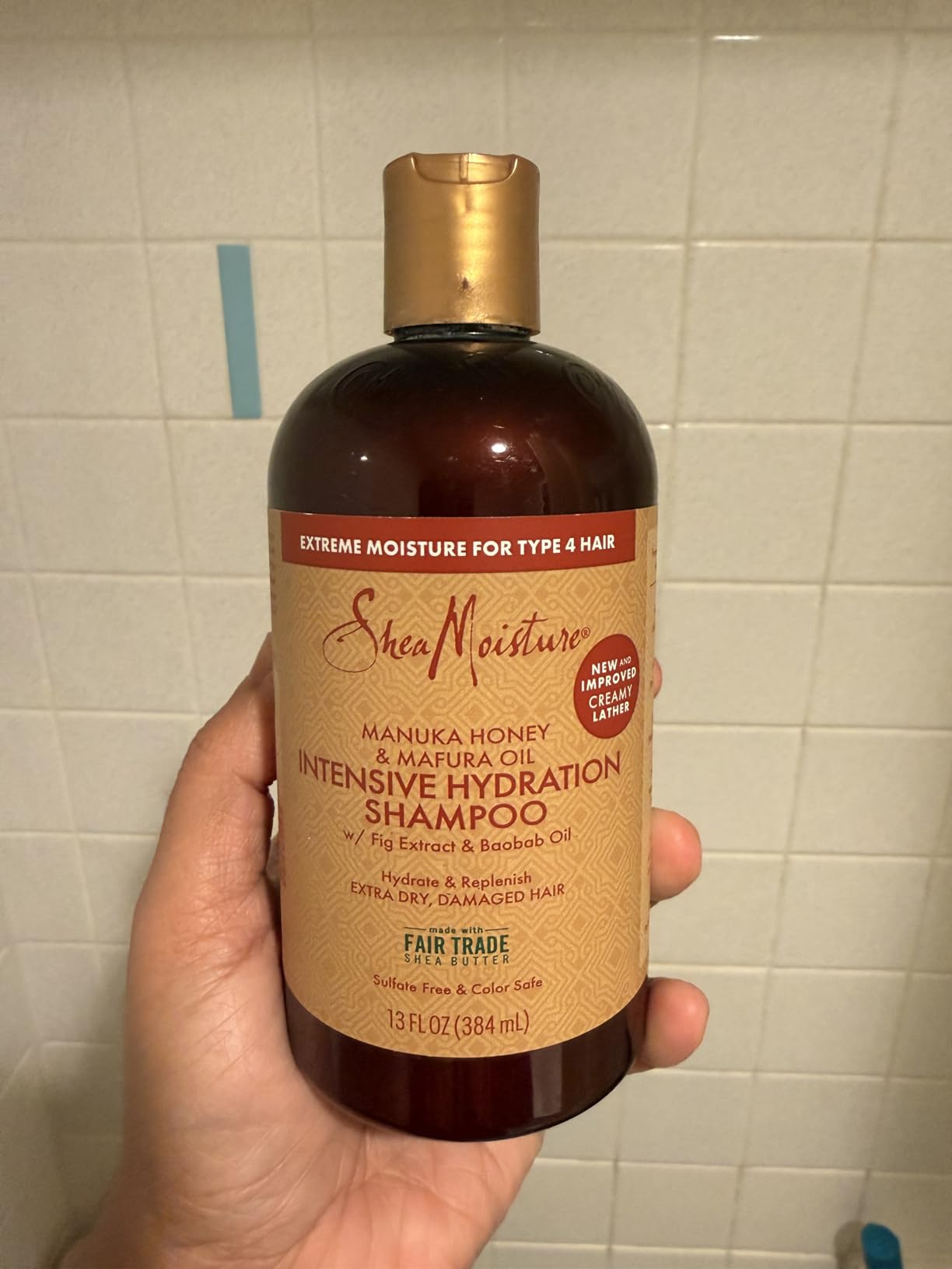 Shea Moisture Intensive Hydration Shampoo Manuka Honey and Mafura Oil for Dry, Damaged Hair Sulfate-Free 13 oz customer photo 2