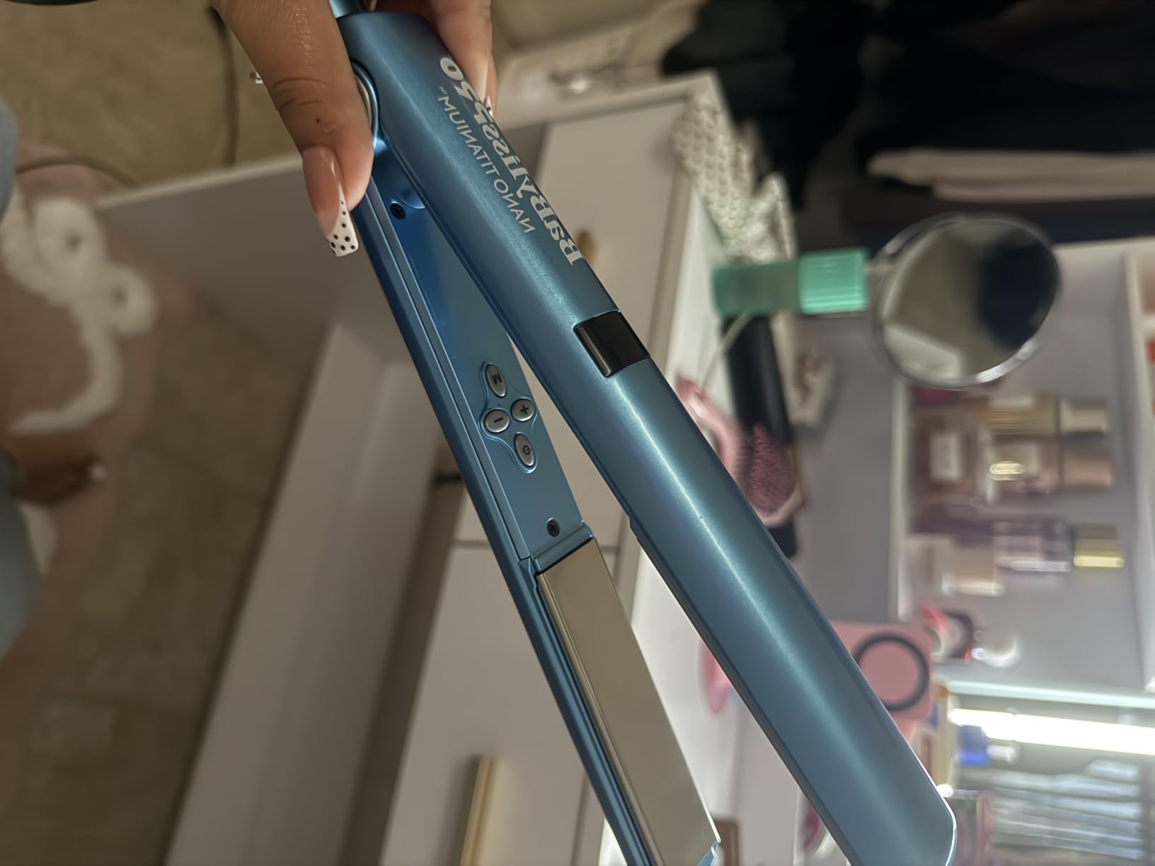 BaBylissPRO Nano Titanium Flat Iron Hair Straightener, Digital Flat Iron for Pro Salon Results, Styling Tool for All Hair Types customer photo 2