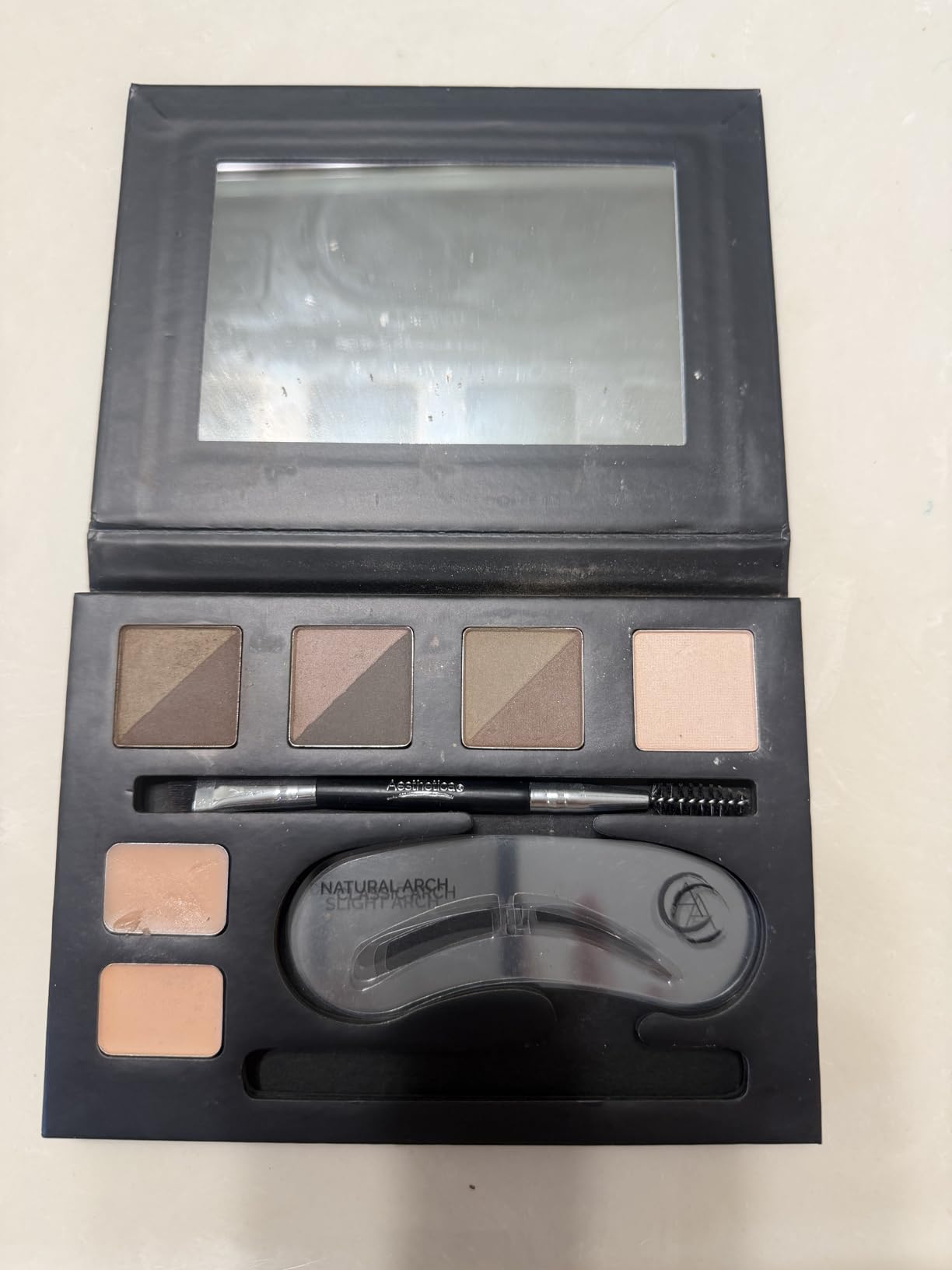 Aesthetica Brow Contour Kit 16-Piece Eyebrow Makeup Palette Set | 6 Eyebrow Powders, 5 Eyebrow Stencils, Spoolie/Brush Duo, Tweezers, Eye Brow Wax, Highlighter, Birthday Gifts For Women customer photo 2