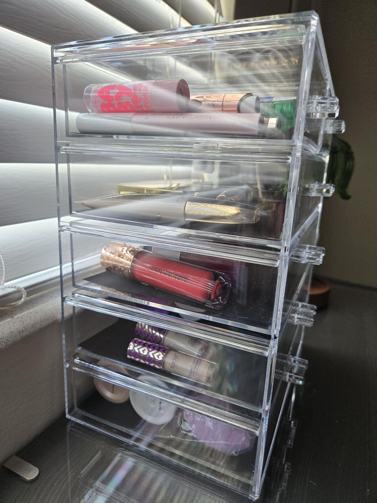 Sorbus Makeup Organizer - Acrylic Cosmetic Storage Display Case for Lipstick, Makeup, Jewelry & Beauty Accessories - Stackable Drawers (Cube) customer photo 1