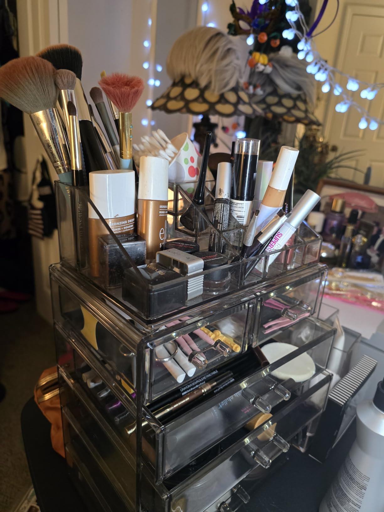 Sorbus Acrylic Makeup Organizer Set, 7-Drawer Vanity & Countertop Cosmetic Storage with Small & Wide Compartments, CLear Makeup Storage for Brushes, Jewelry - Holiday Gift for Women & Teens customer photo 1