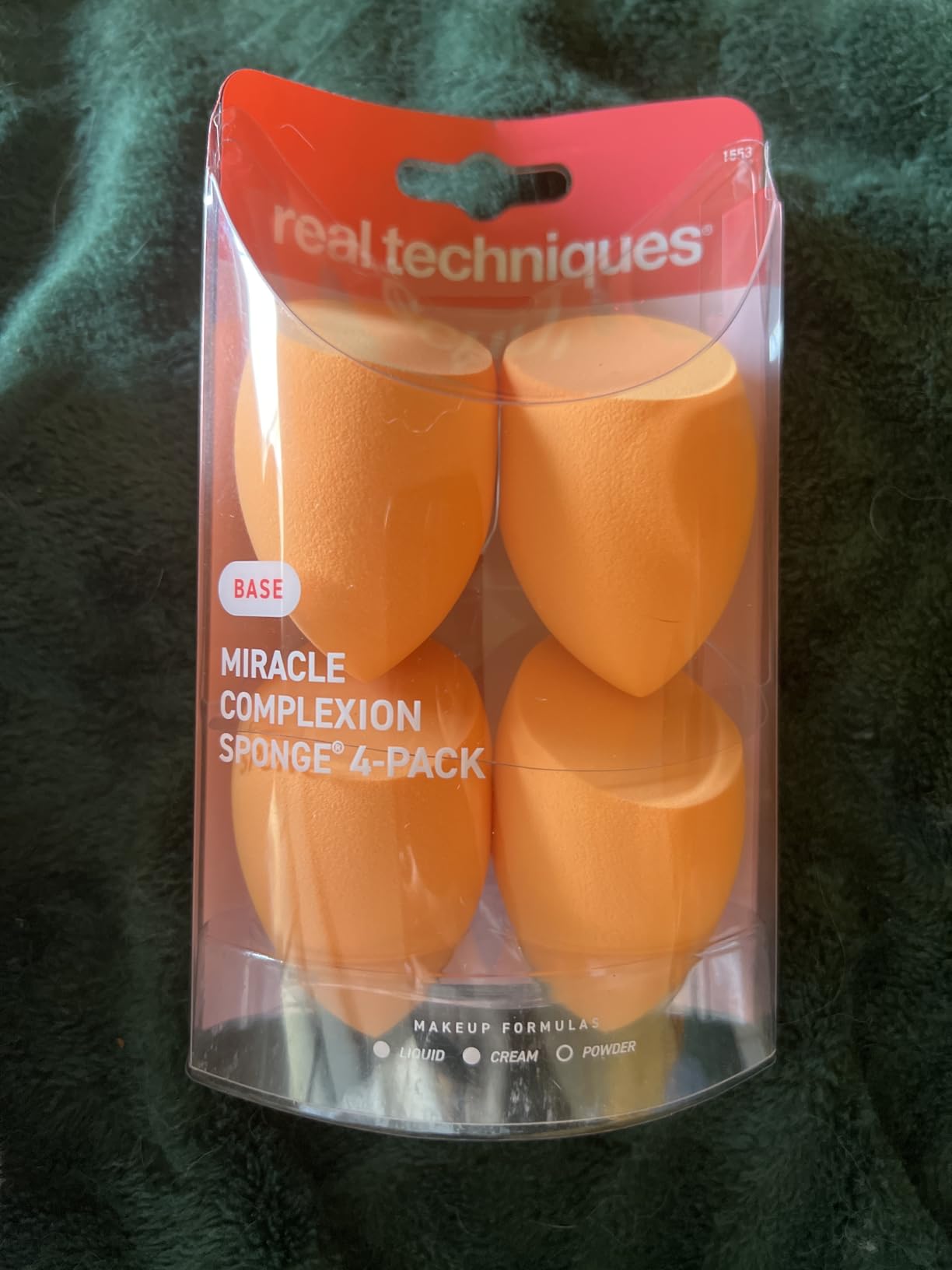 Real Techniques Miracle Complexion Sponge, 4 Pack, Makeup Blending Sponges | Makeup sponges for foundation, 3-point design, foundation applicator, latex-free beauty sponge customer photo 1