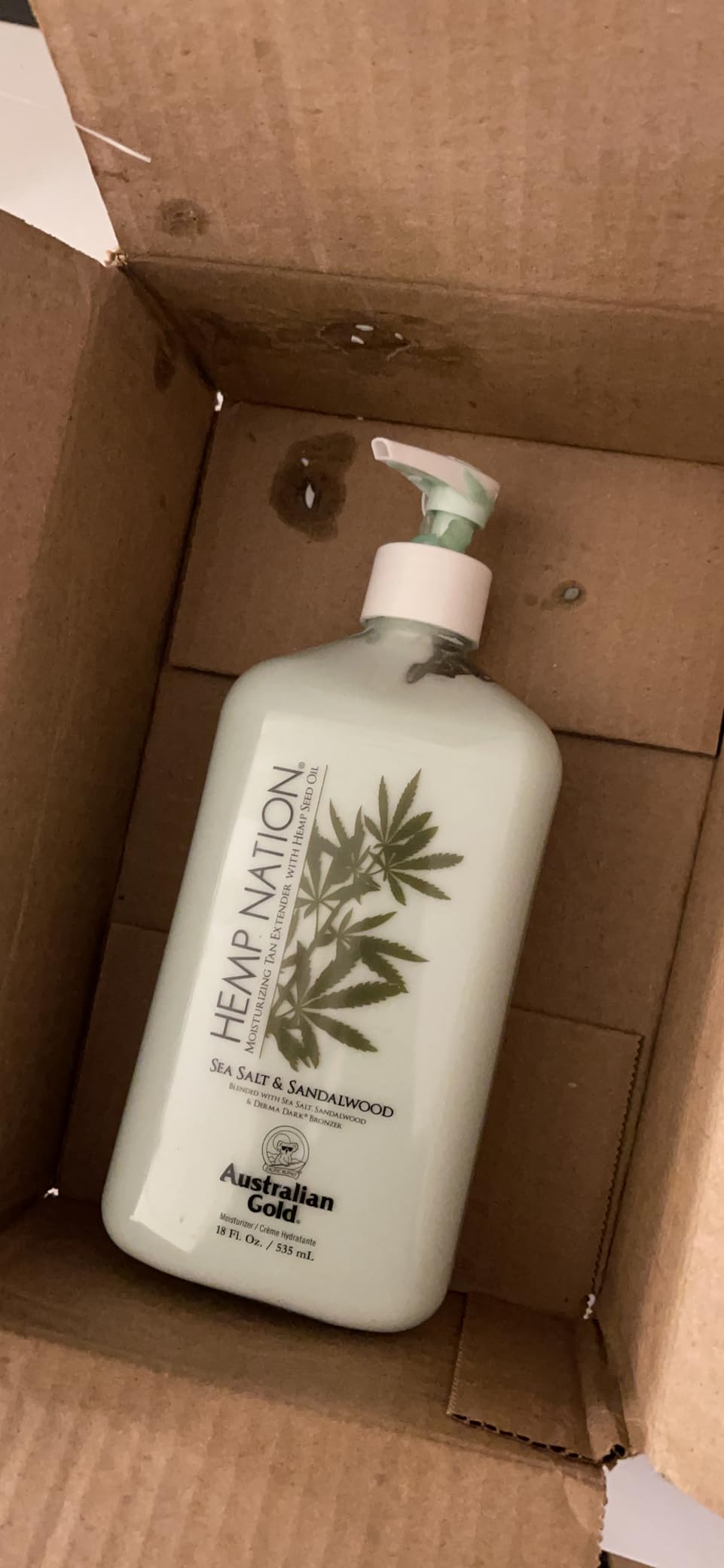 Hemp Nation SEA Salt & Sandalwood (18 fl. oz / 535 mL), Moisturizing Tan Extender with Hemp Seed Oil customer photo 2
