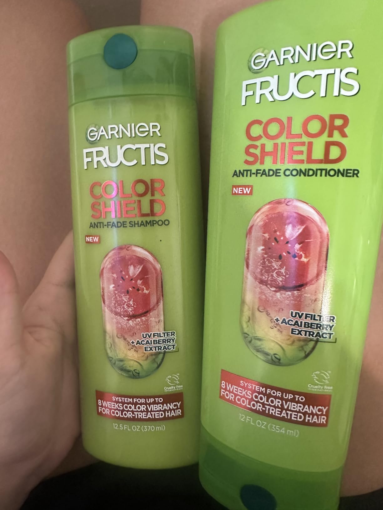 Garnier Fructis Color Shield Shampoo, Fortifying Shampoo for Color Treated Hair, Works on All Types and Shades of Hair, Vegan and Paraben Free, 12.5 fl. oz. customer photo 2