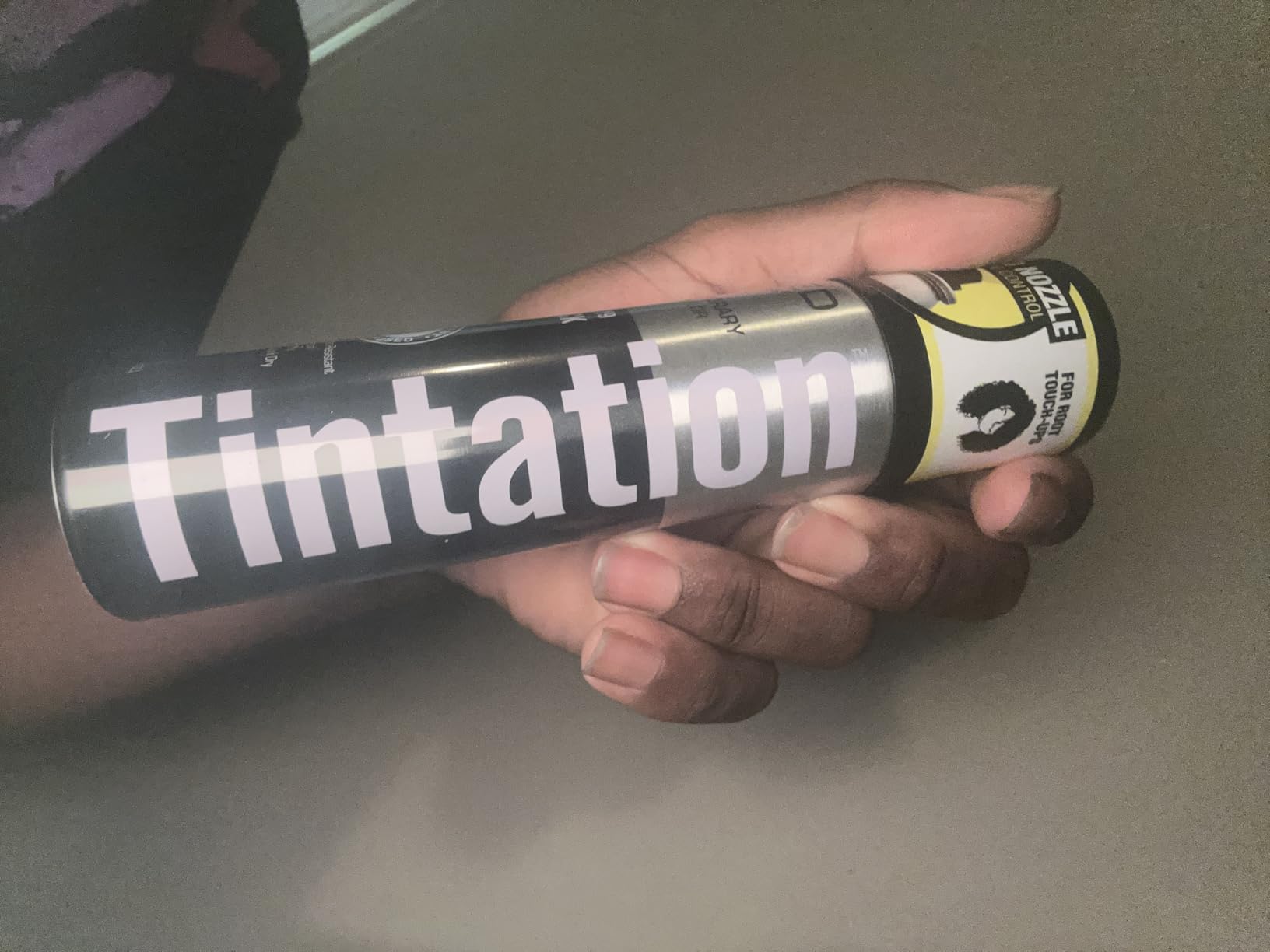 Red by Kiss Tintation Temporary Hair Color Spray, Instant Gray Root Touch Up Coverage, Water-Resistant & Smudge-Proof, Easy Wash Out, Barber & Hairline Touch-Up, Quick-Dry (Black, 2.82 oz) customer photo 1
