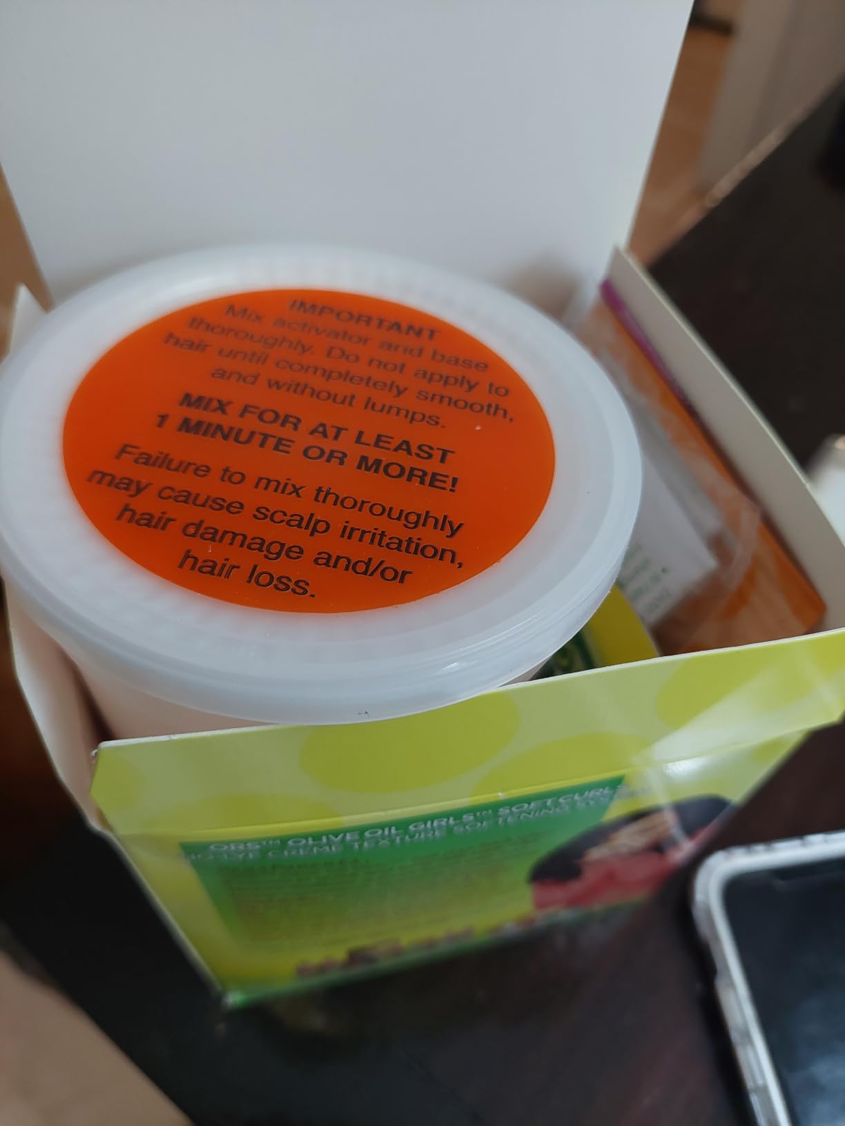 ORS Olive Oil Girls Soft Curls No-Lye Creme Texture Softening System Kit with Olive, Coconut & Avocado Oils (Pack of 1) customer photo 2