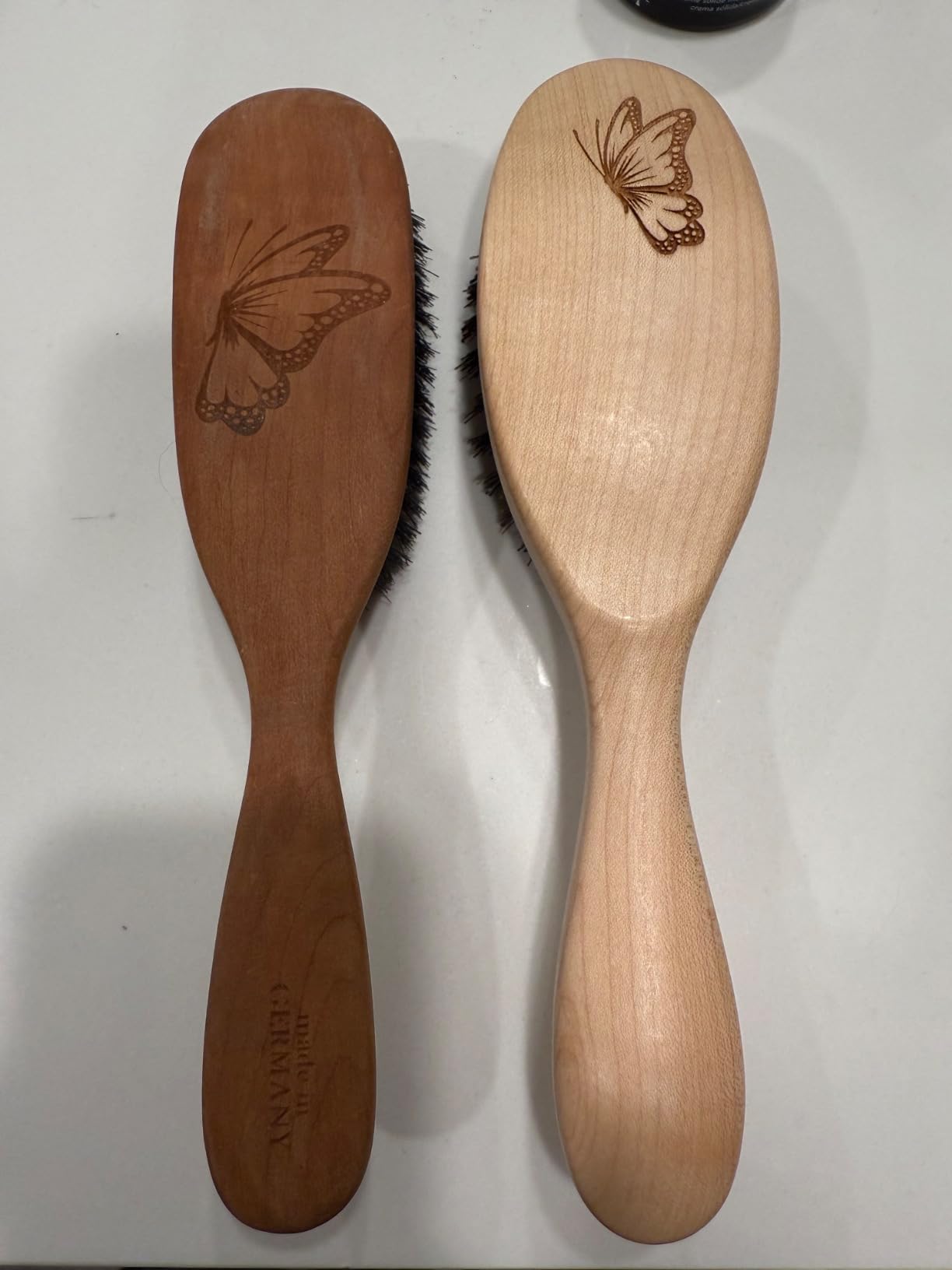 100% Pure Calcutta Boar Bristle Hairbrush for Natural Healthy Hair, Stiff Bristle, Made in Germany's Black Forest customer photo 2