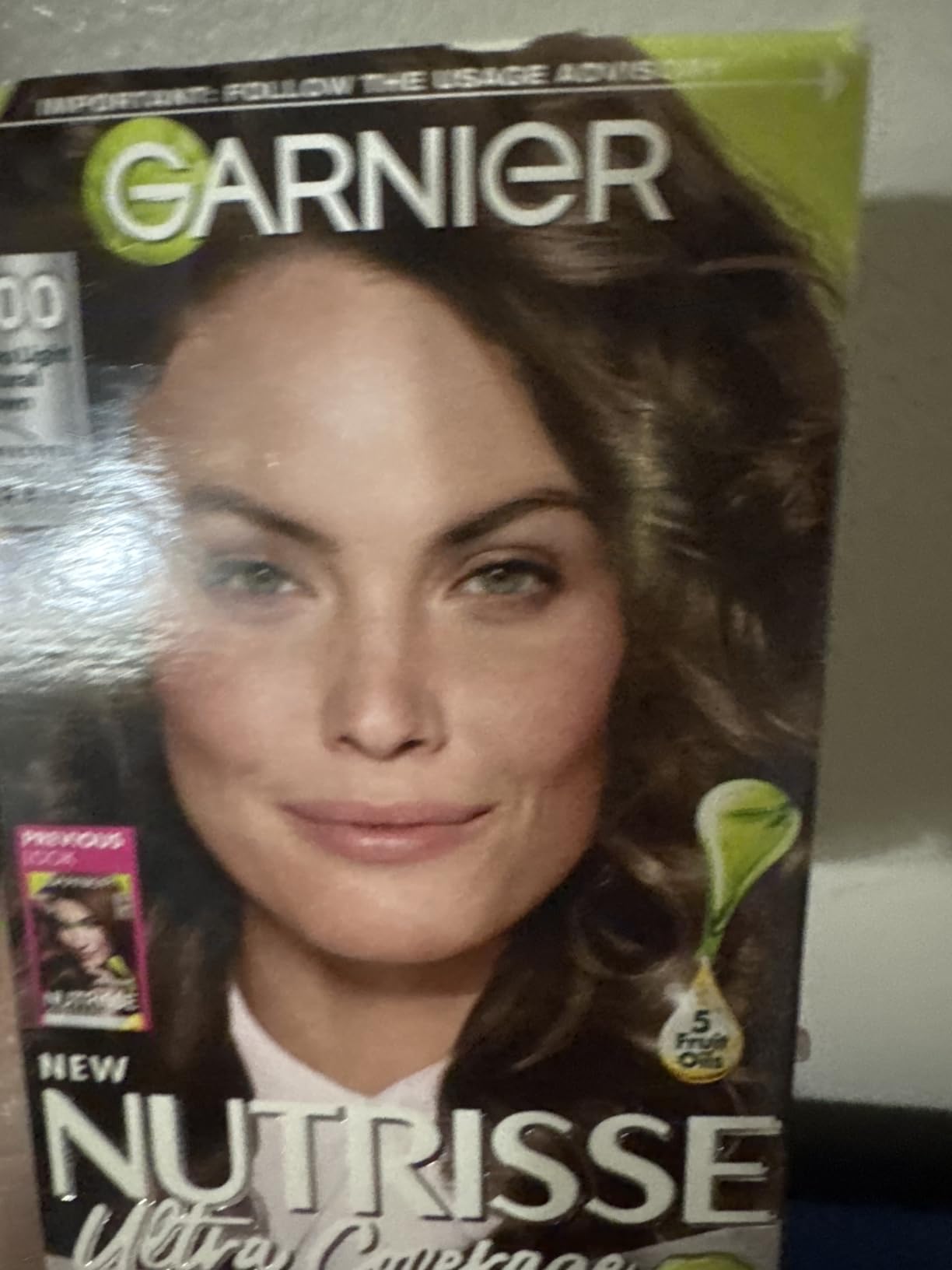Garnier Nutrisse Ultra Coverage Hair Color, Permanent Hair Dye for Up to 8 Weeks of Stubborn Gray Coverage, Vegan & Cruelty-Free, 500 Deep Medium Natural Brown customer photo 2
