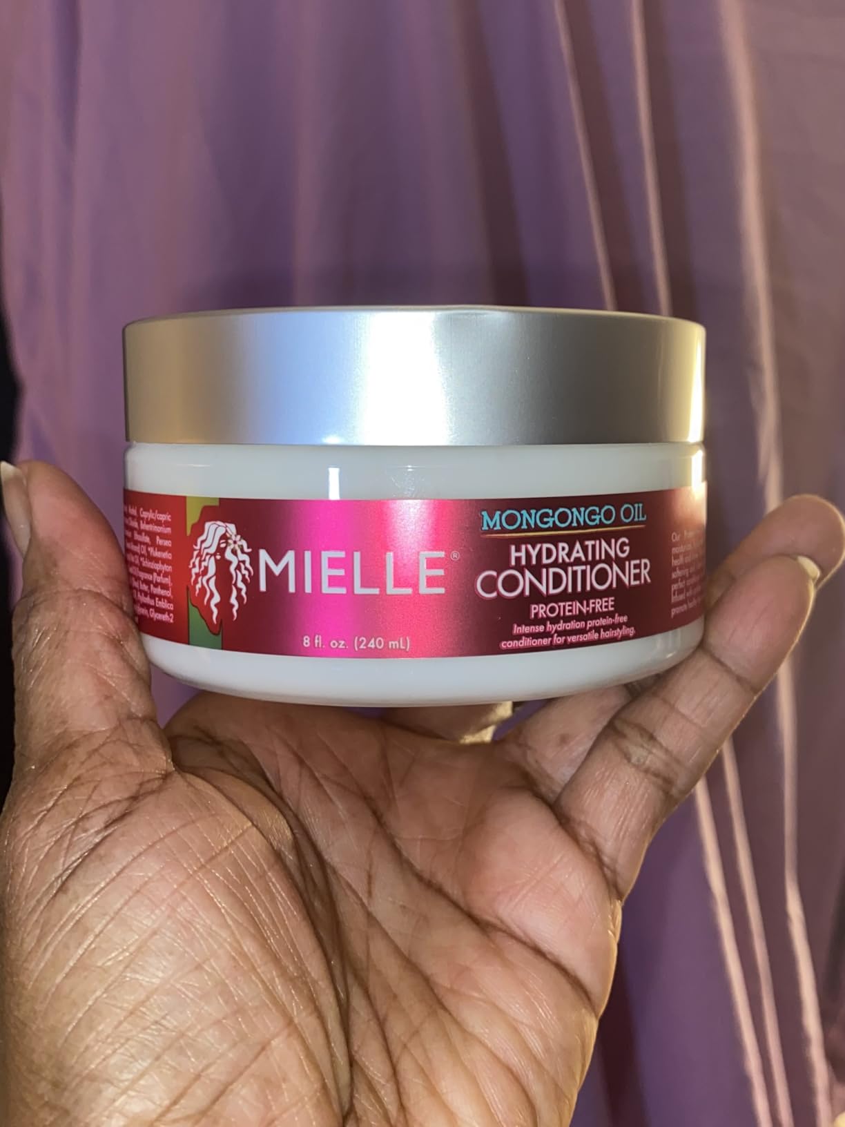 Mielle Organics Mongongo Oil Protein-Free Hydrating Hair Conditioner - Deep Conditioner for Dry, Damaged Hair - Infused with Almond Oil for Improved Softness & Shine (8 Fl Oz) customer photo 2