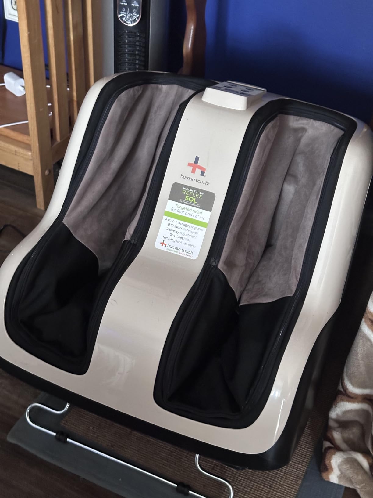 Human Touch Reflex SOL Foot & Calf Massager w/Heat - HSA Approved - Plantar Fasciitis Relief + Circulation + Shiatsu Deep Kneading + Vibrating for Stress - Adjustable for Women & Men up to Size 12 customer photo 1