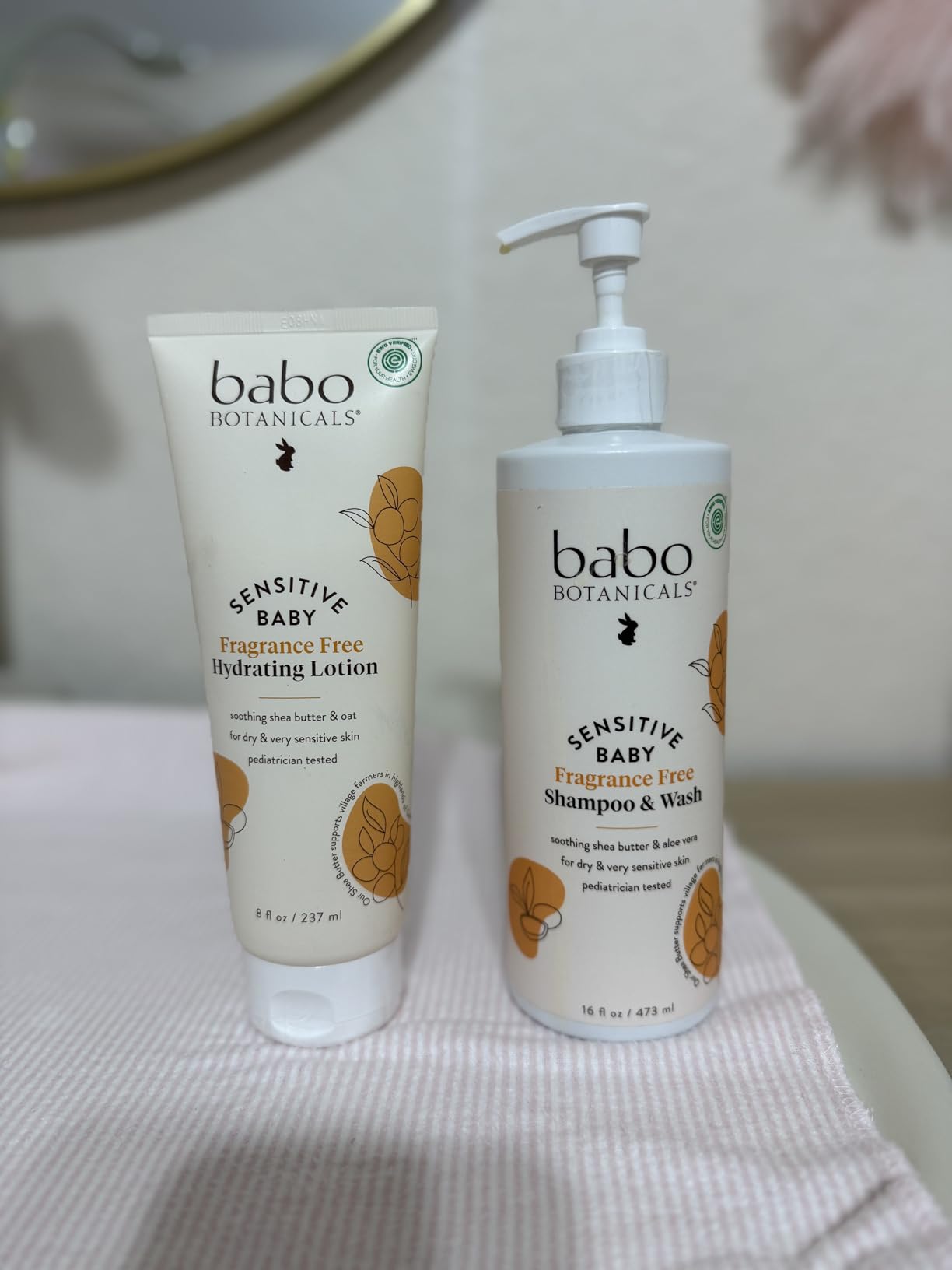 Babo Botanicals Sensitive Baby Fragrance-Free 2-in-1 Shampoo & Wash - Shea Butter, Calendula & Aloe Vera - EWG Verified - Cruelty-Free - Vegan - Pediatrician Tested - For Babies & Kids customer photo 1