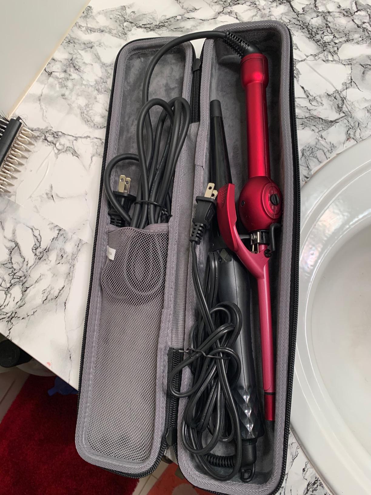 co2CREA Hard Travel Case for Hot Tools Professional Curling Iron | Travel Storage Bag, Durable Hard Protective Case, Organized Interior, Secure Zipper customer photo 2