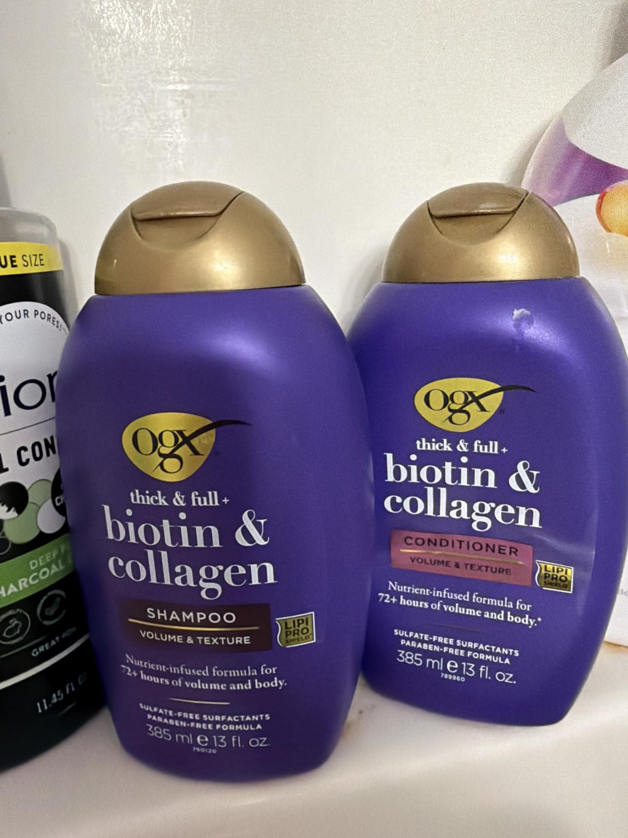 OGX Thick & Full + Biotin & Collagen Shampoo & Conditioner, 2 x 13 fl. oz customer photo 2