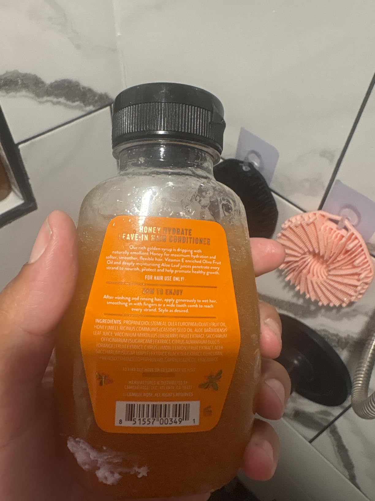 Camille Rose Leave-In Conditioner, Honey Hydrate - Deep Conditioning for All Textures, Low-Porosity Hair, Dry Locs and Braids, Frizz Control, 8 Fl Oz customer photo 1