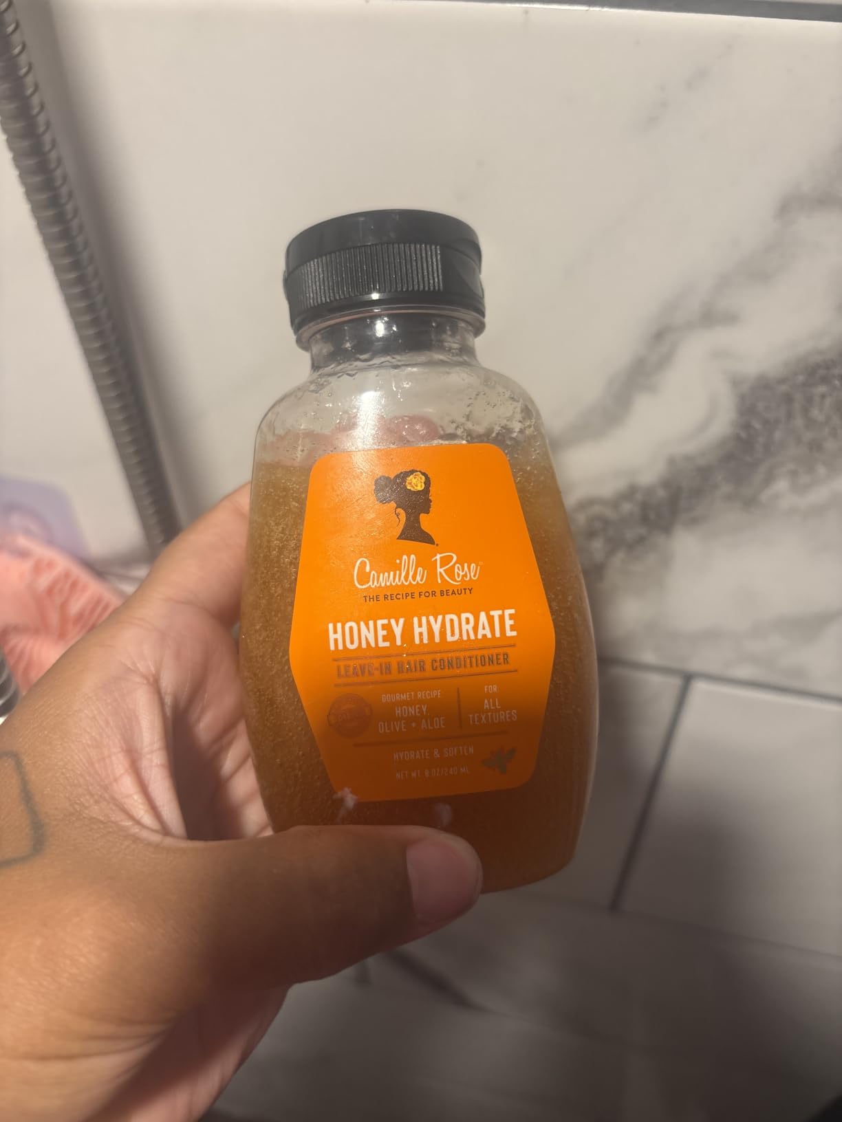 Camille Rose Leave-In Conditioner, Honey Hydrate - Deep Conditioning for All Textures, Low-Porosity Hair, Dry Locs and Braids, Frizz Control, 8 Fl Oz customer photo 2