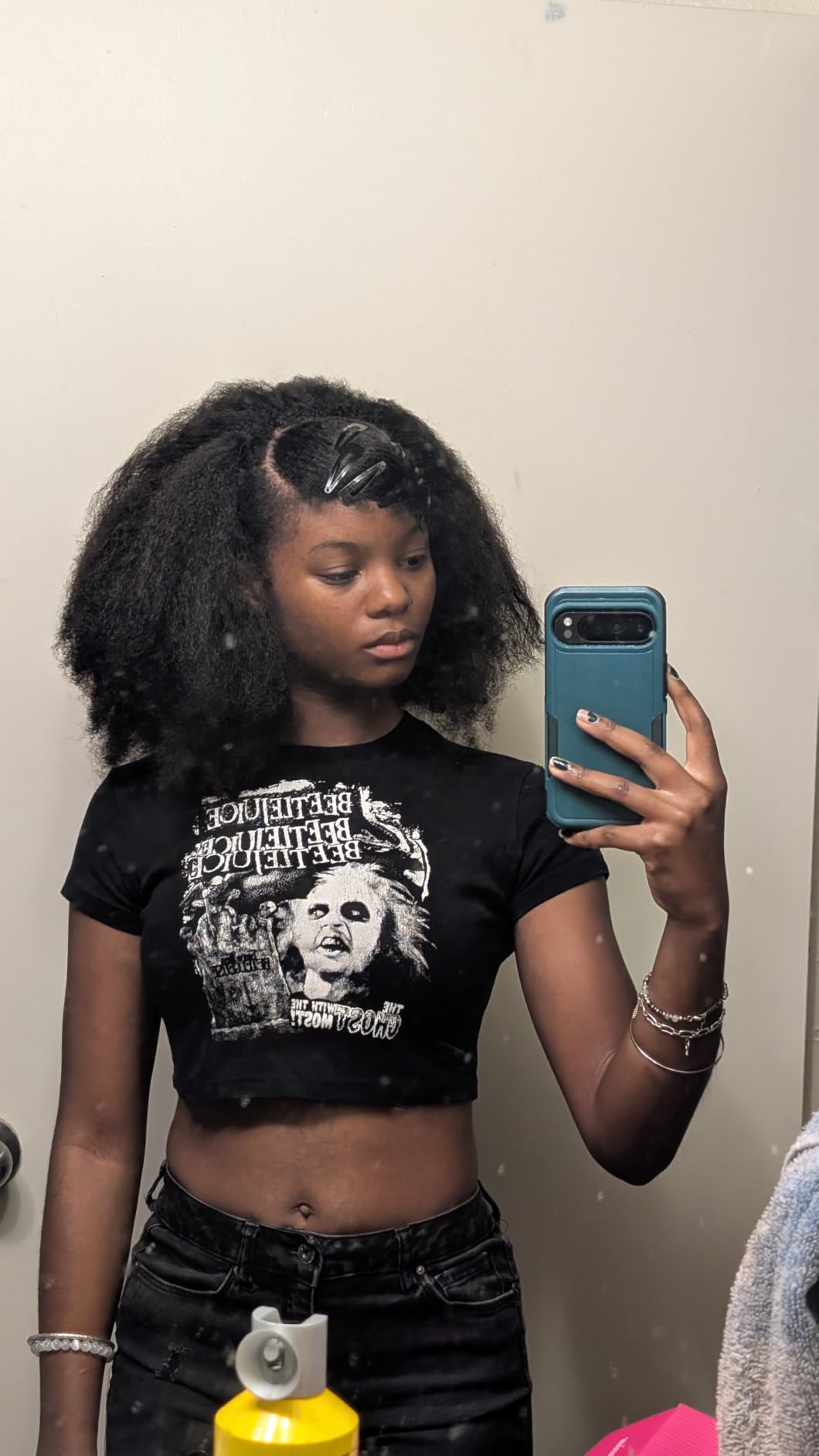 Sassina Real Remy Afro Coily Clip In Human Hair Extensions unprocessed 4B 4C Afro Kinky Curly Clip ins For African Americans Black Women 120 Grams 7 Pieces With 17 Clips 4AC 16 Inch customer photo 1