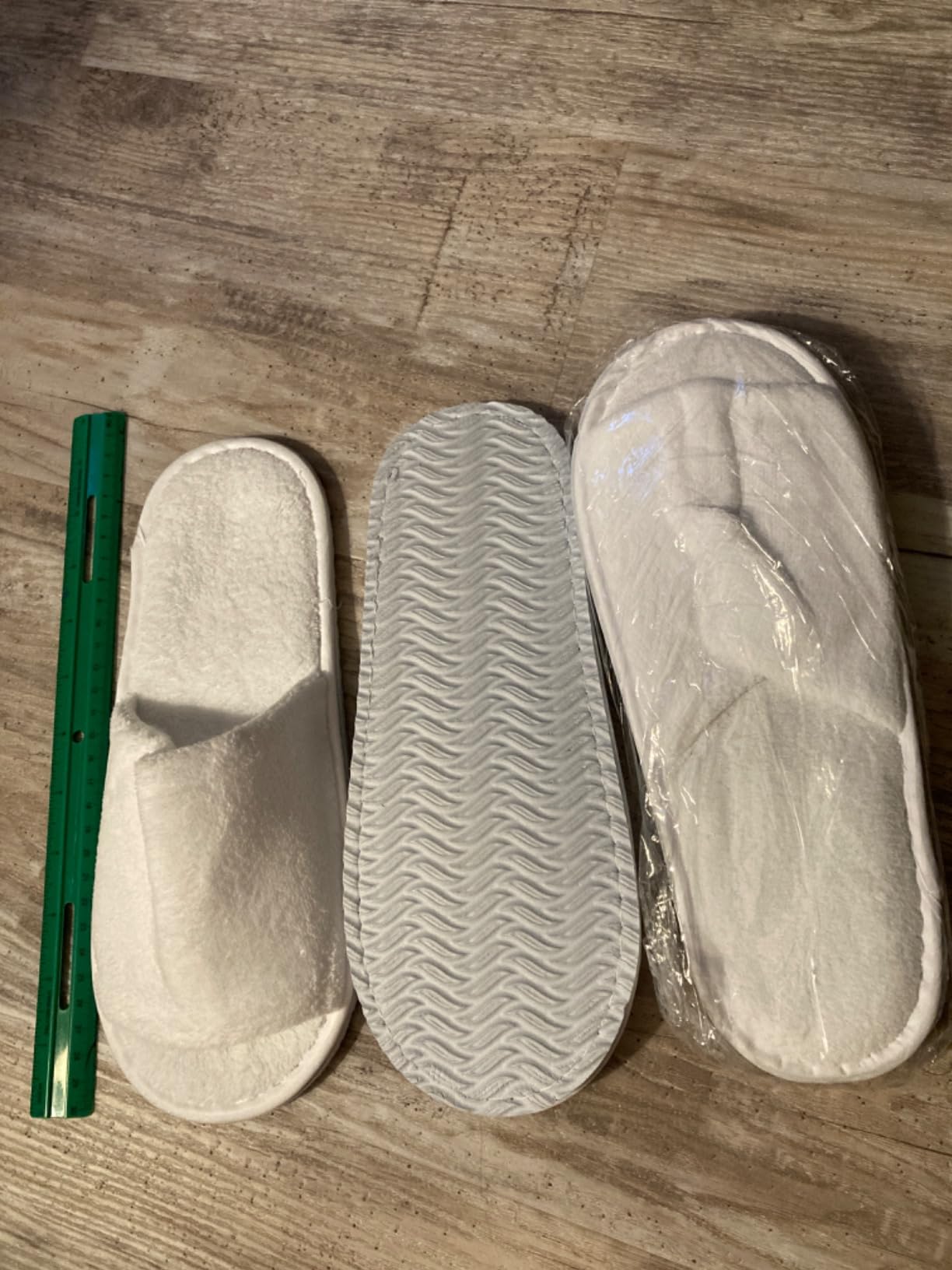 KHC-KHF Spa Slipper- 5 Pairs of Velvet Open Toe Slippers with Travel Bags- One Size Fit Most Men and Women for Spa customer photo 1