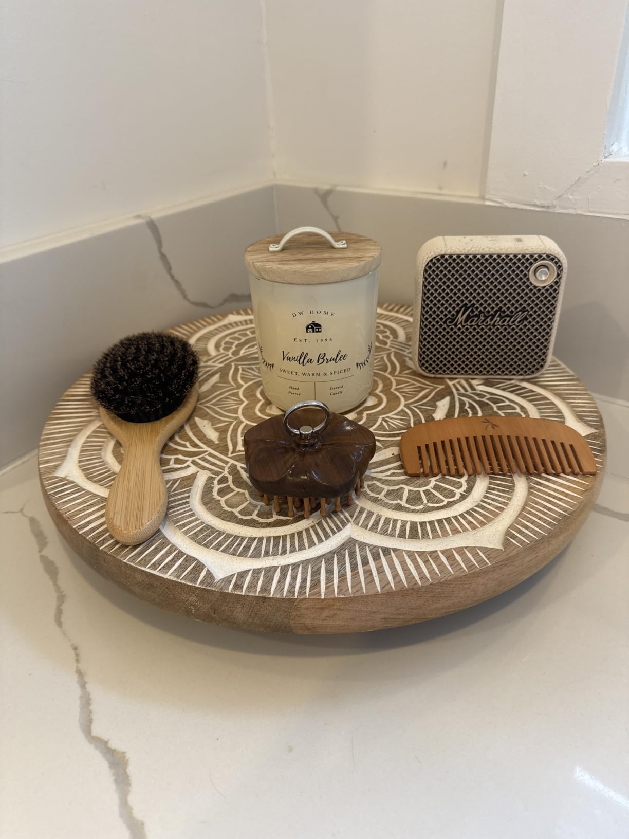 Belula 100% Boar Bristle Hair Brush Set (Medium) - Soft Natural Bristles for Thin and Fine Hair. Restore Shine And Texture. Wooden Comb, Travel Bag and Spa Headband Included customer photo 1
