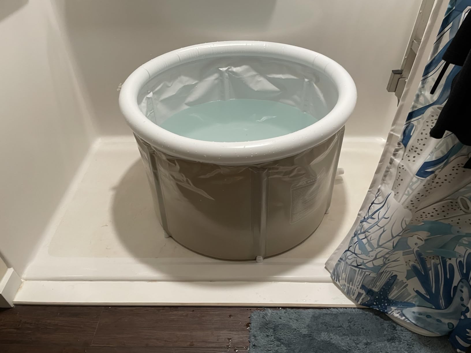 Portable Bathtub (Small) by Homefilos, Ice Bath and Cold Plunge for Athletes, Inflatable Adult Size Japanese Soaking Hot Tub for Shower Stall customer photo 1