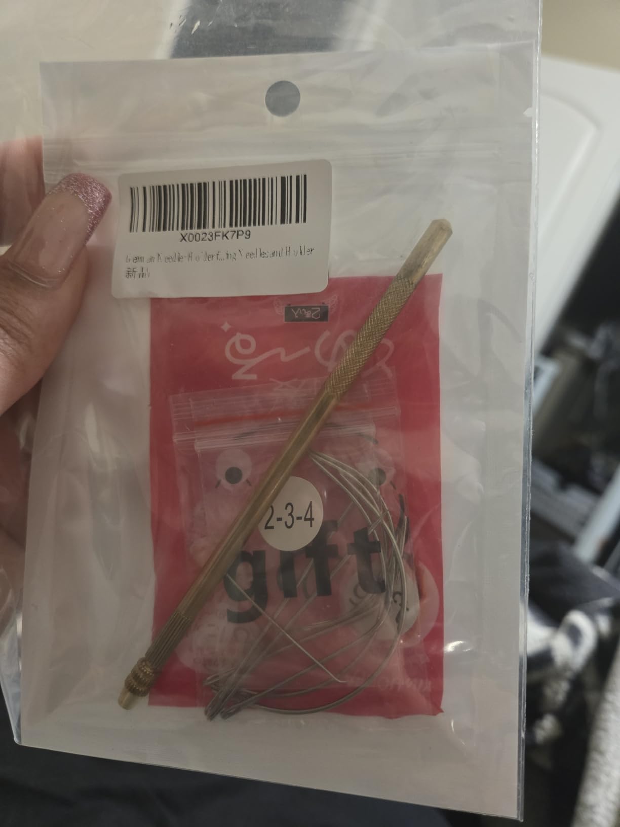 1 Piece German Hair Ventilating Needle + 1 Brass Holder for Lace Wig Making customer photo 1
