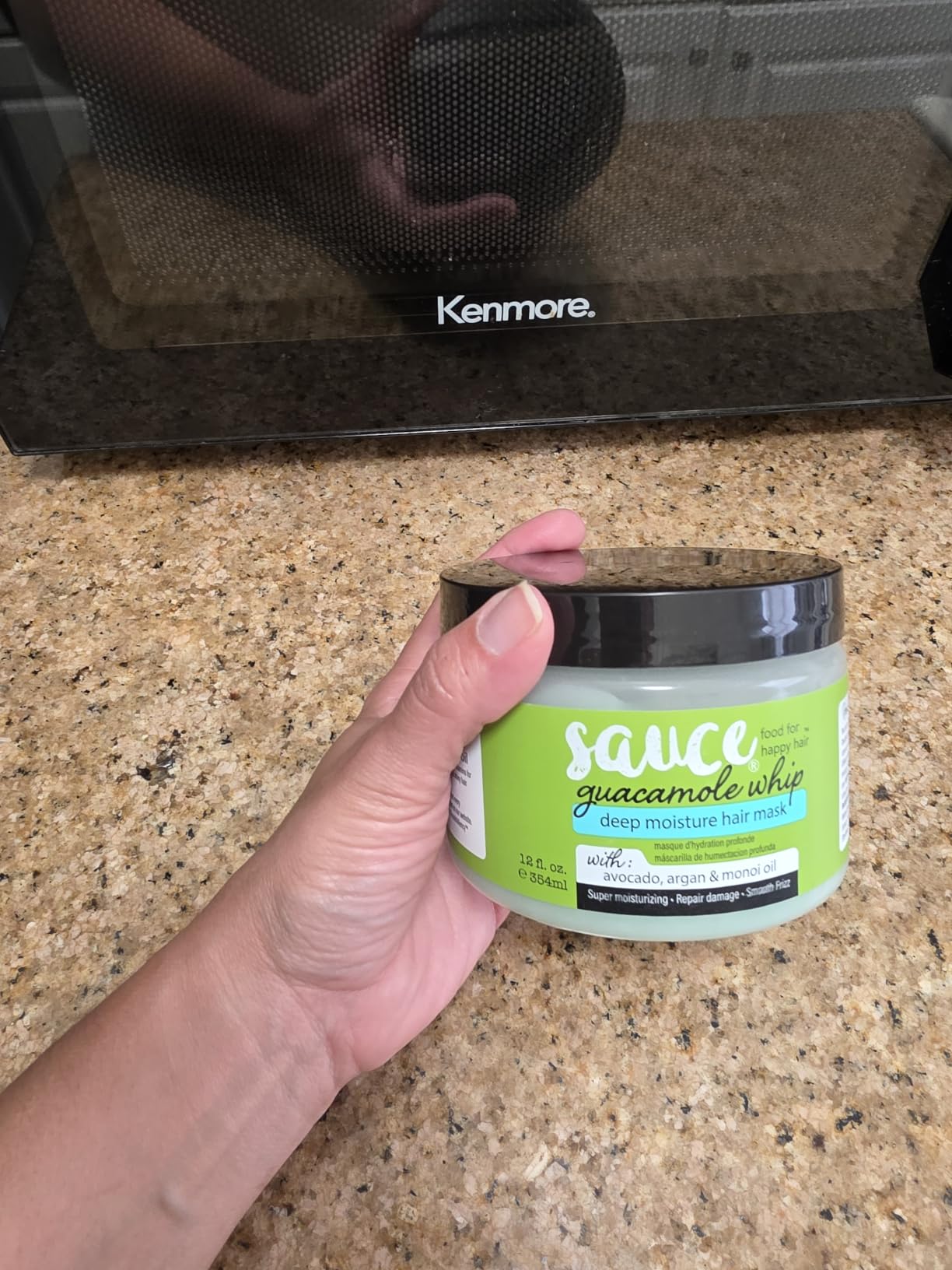 SAUCE Deep Conditioning Hair Mask for Dry Damaged Hair, Guacamole Whip 12 Fl Oz with Avocado, Jarrah Honey, Monoi & Argan Oil customer photo 2