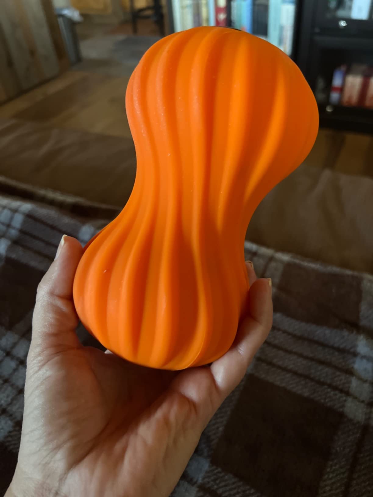 Zyllion ZMA-30 Vibrating Peanut Massage Ball Roller for Pain Relief, Orange | Cordless, Deep Tissue, Electric, Rechargeable, Body Massager, 4 Modes, Physical Therapy, Muscle Recovery, Myofascial Release customer photo 2