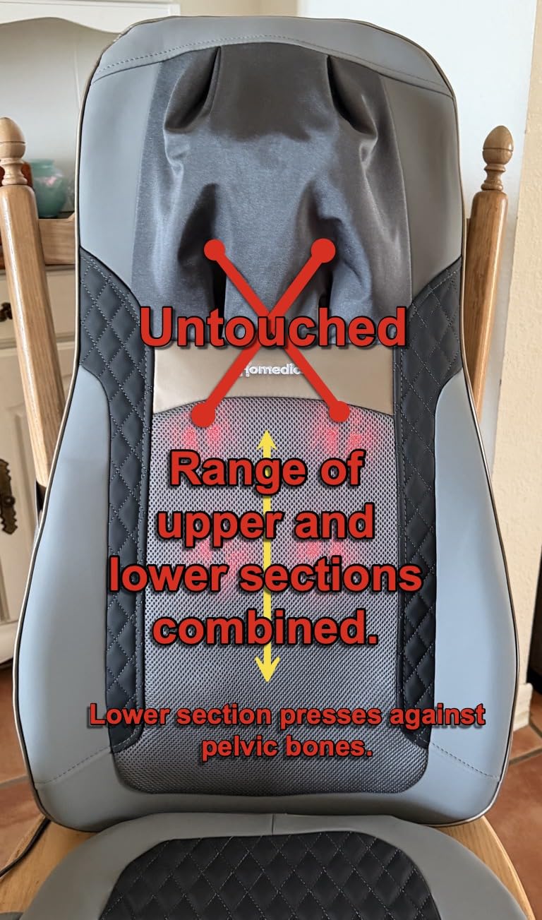 Homedics Back Massager with Heat, Shiatsu Elite II Heated Neck and Back Massage Cushion. 3 Different Massage Styles and 3 Massage Zones. Comes with Controller and Chair Straps customer photo 2