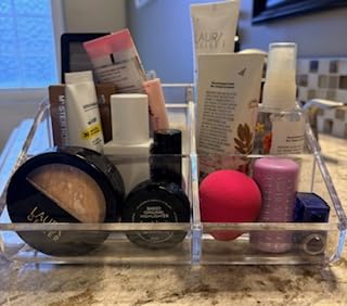 mDesign Stackable Plastic Storage Drawer Organizer for Bathroom Vanity, Countertops, Cabinet, Cupboard, Closet - Holds Makeup, Beauty Supplies - 3 Pack - Clear customer photo 1