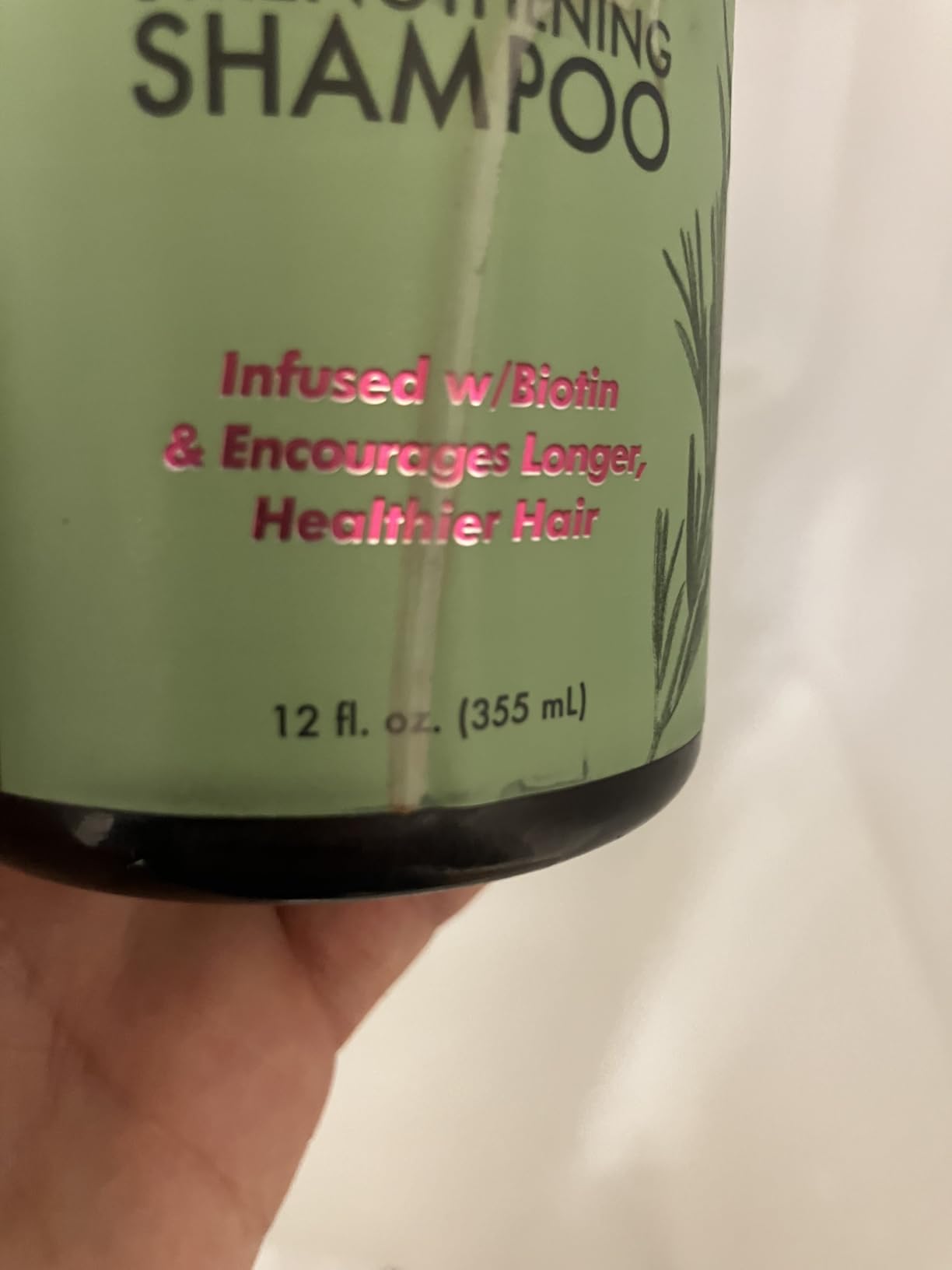 Mielle Organics Rosemary Mint Hair Strengthening Biotin Shampoo - Moisturizing Hair Shampoo for Women and Men to Gently Cleanse, Repair & Protect Strands (12 oz) customer photo 2