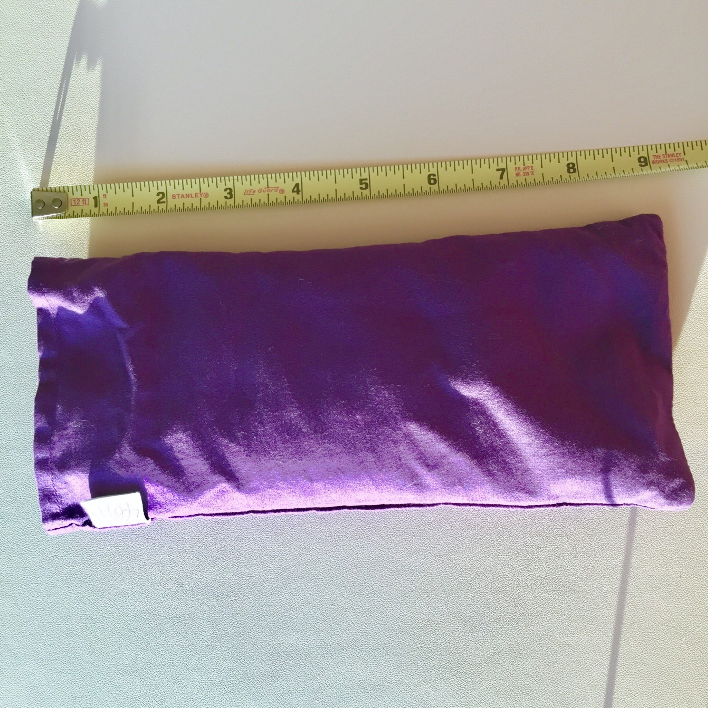 Lotus Lavender Eye Pillow - Weighted Mask for Yoga & Sleep | NOLAVA Sleep & Wellbeing App included; warm or cool headache relief; organic cotton, lavender-flaxseed fill customer photo 2