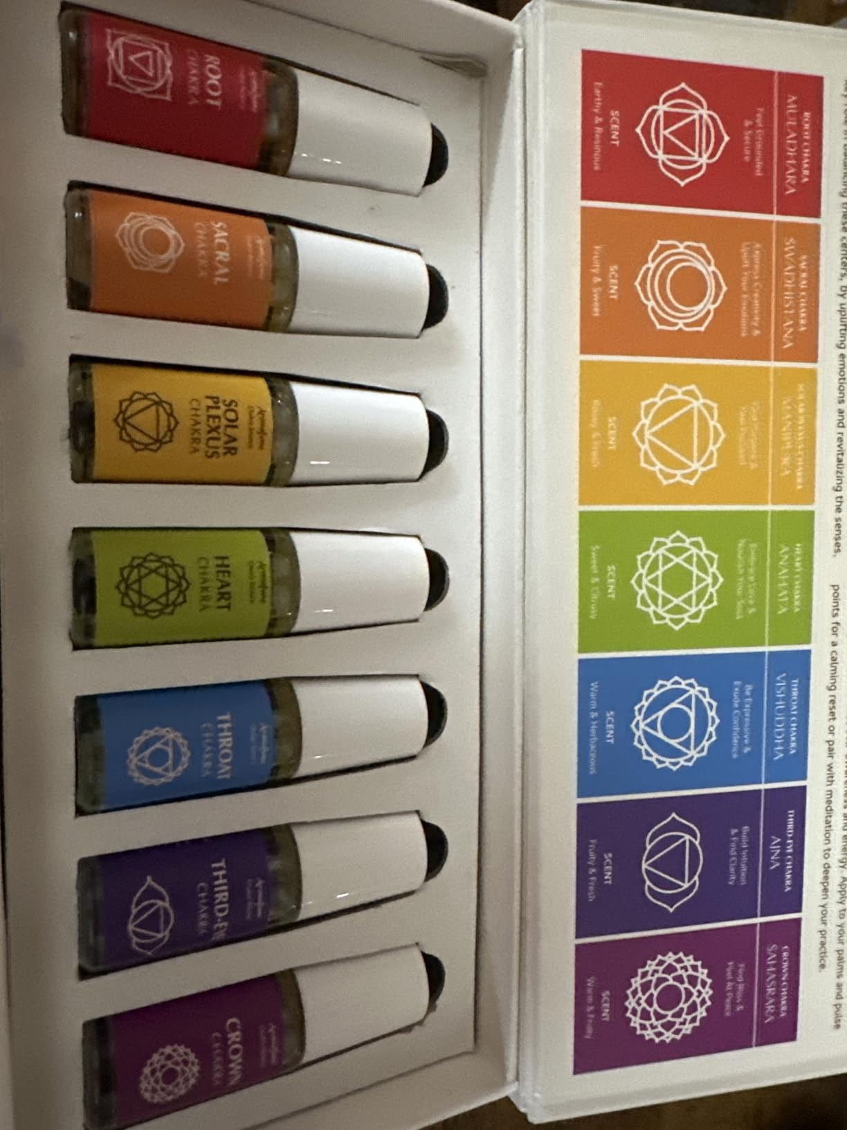 7 Chakra Essential Oil Roll-On Blend Gift Set by Aromafume | 7x 6ml/0.2 fl oz | Aromatherapy Oils for Meditation, Chakra Balance | Yoga & Reiki Gifts | Essential Oil Set for Plexus, Root Chakra & more customer photo 1
